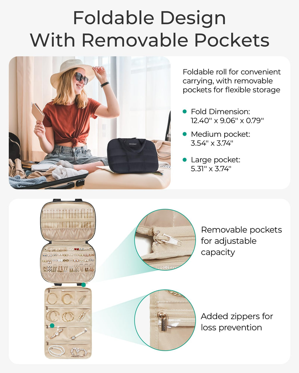 Large Capacity Pencil Pouch Organizer for Pens Pencils and Accessories