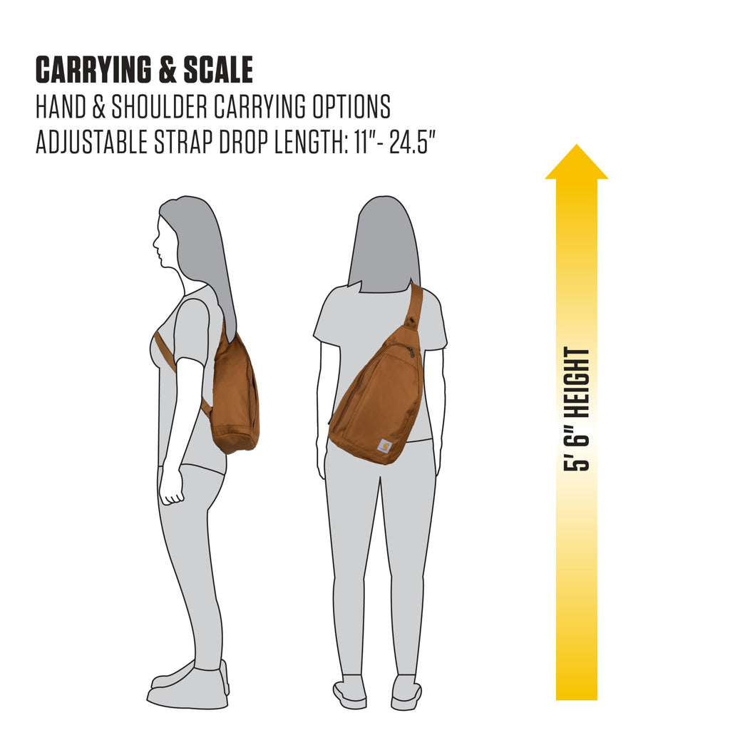 Durable Crossbody Sling Bag with Tablet Sleeve and Side Release Buckle