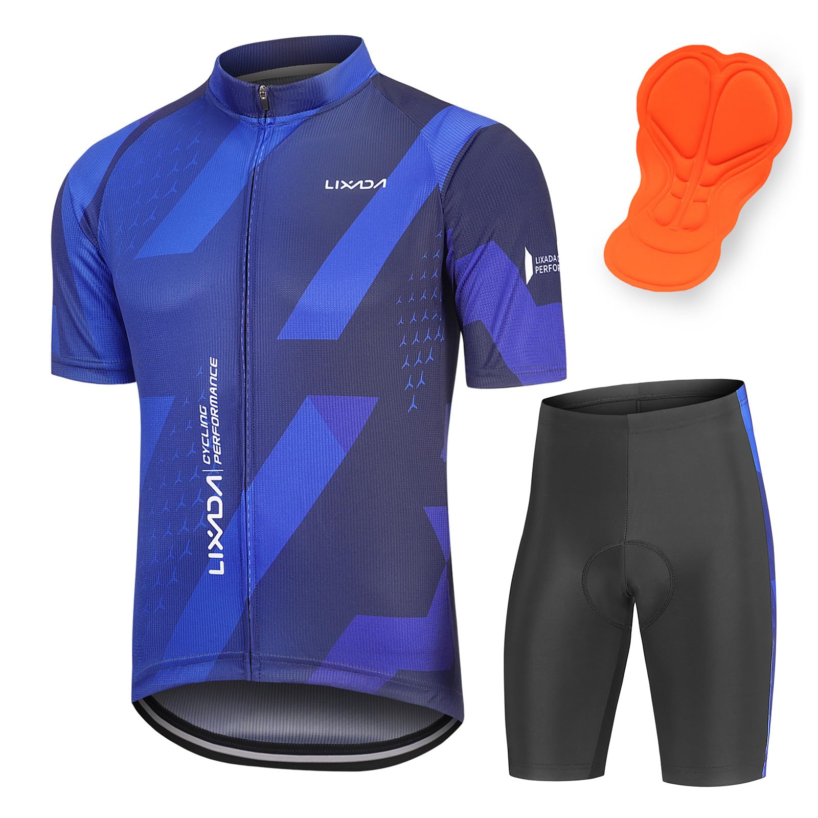 Mens Quick Dry Cycling Jersey and Padded Shorts Set