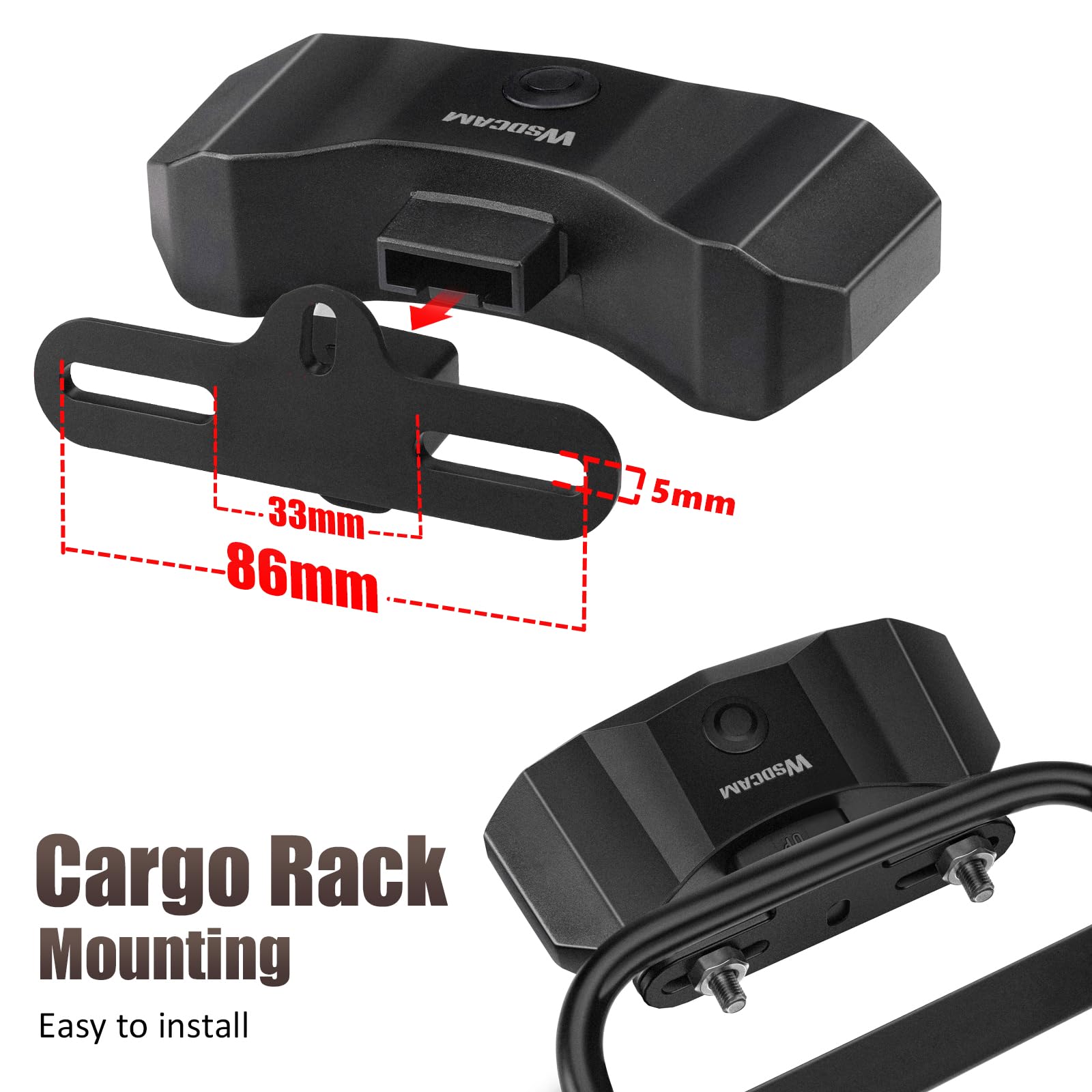 Smart Bike Rack Tail Light with Turn Signals Brake Light and Alarm