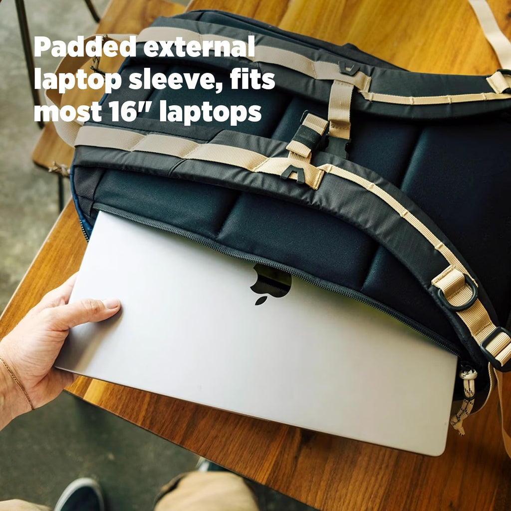Rugged 25L Recycled Nylon Commuter Backpack with Laptop Sleeve