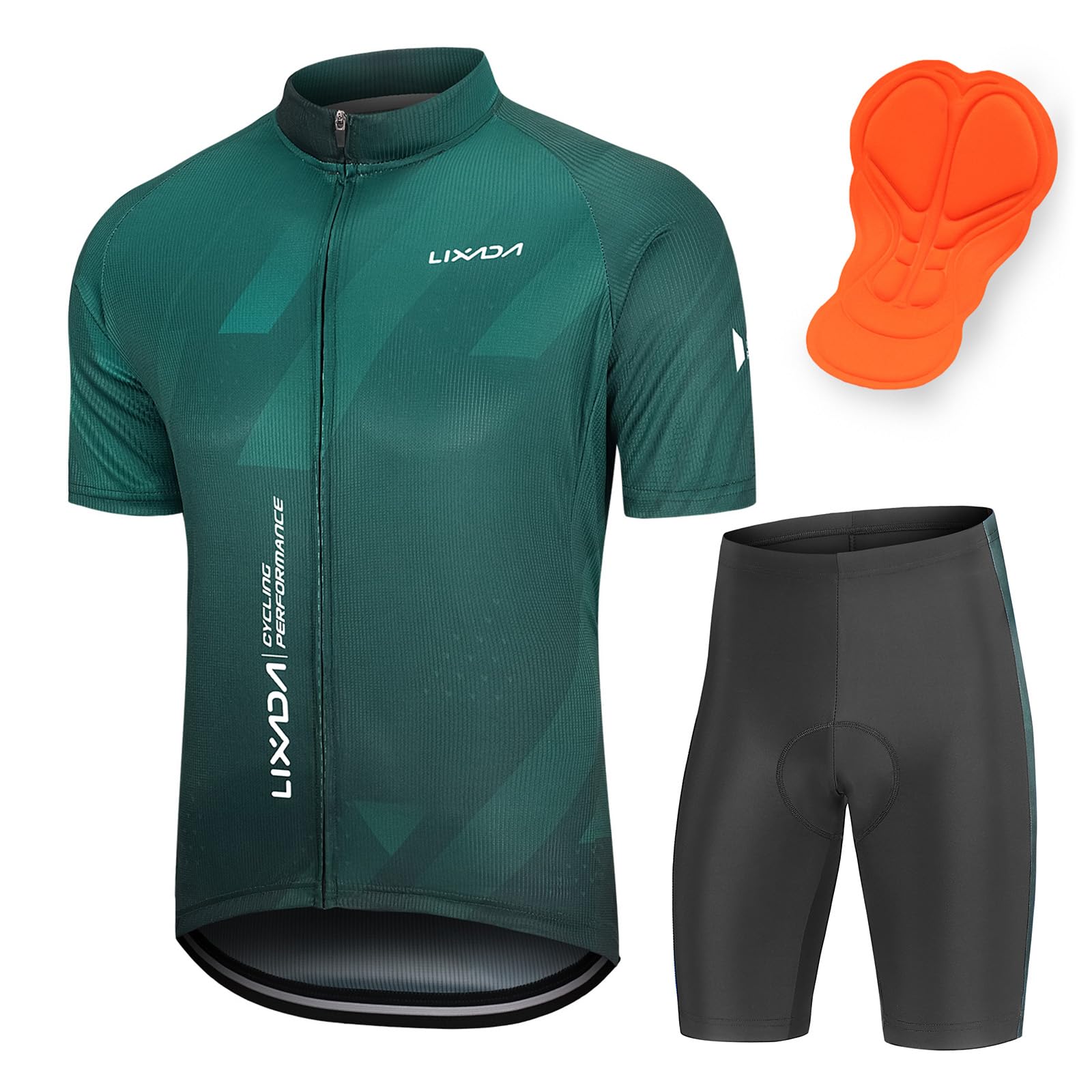 Mens Quick Dry Cycling Jersey and Padded Shorts Set