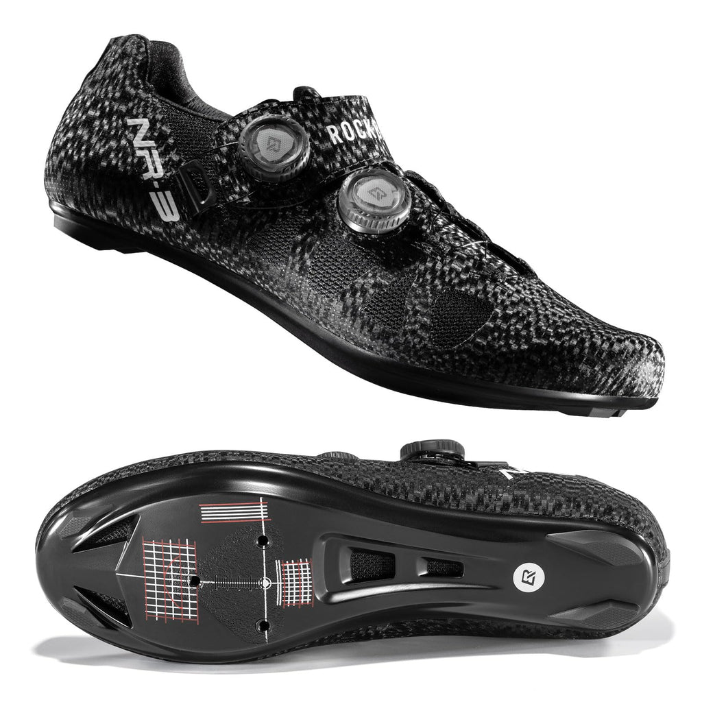 Unisex Breathable Clipless Road Cycling Shoes with Dual Dial Closure