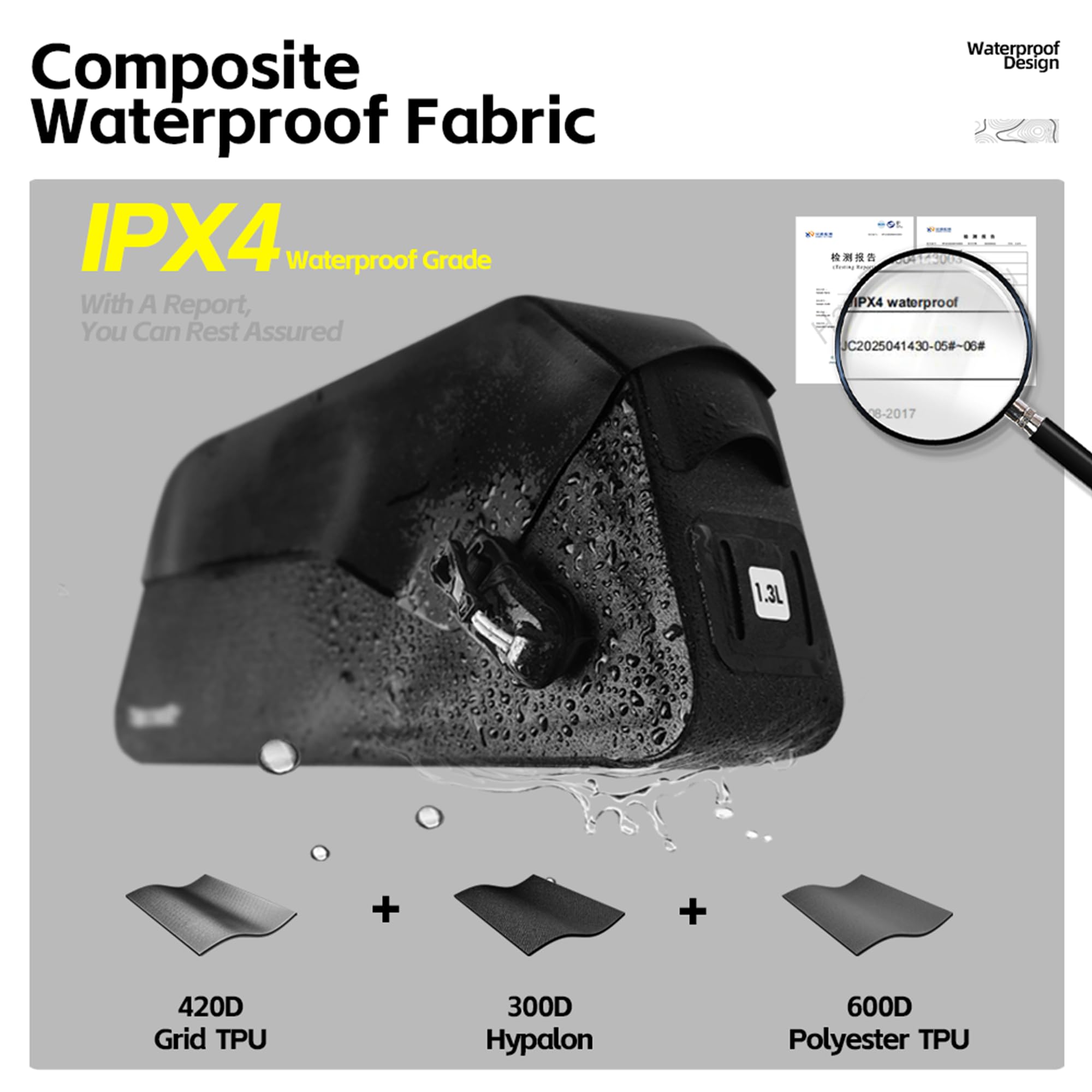 Waterproof Top Tube and Triangle Frame Bags for Road Gravel Mountain Bikes