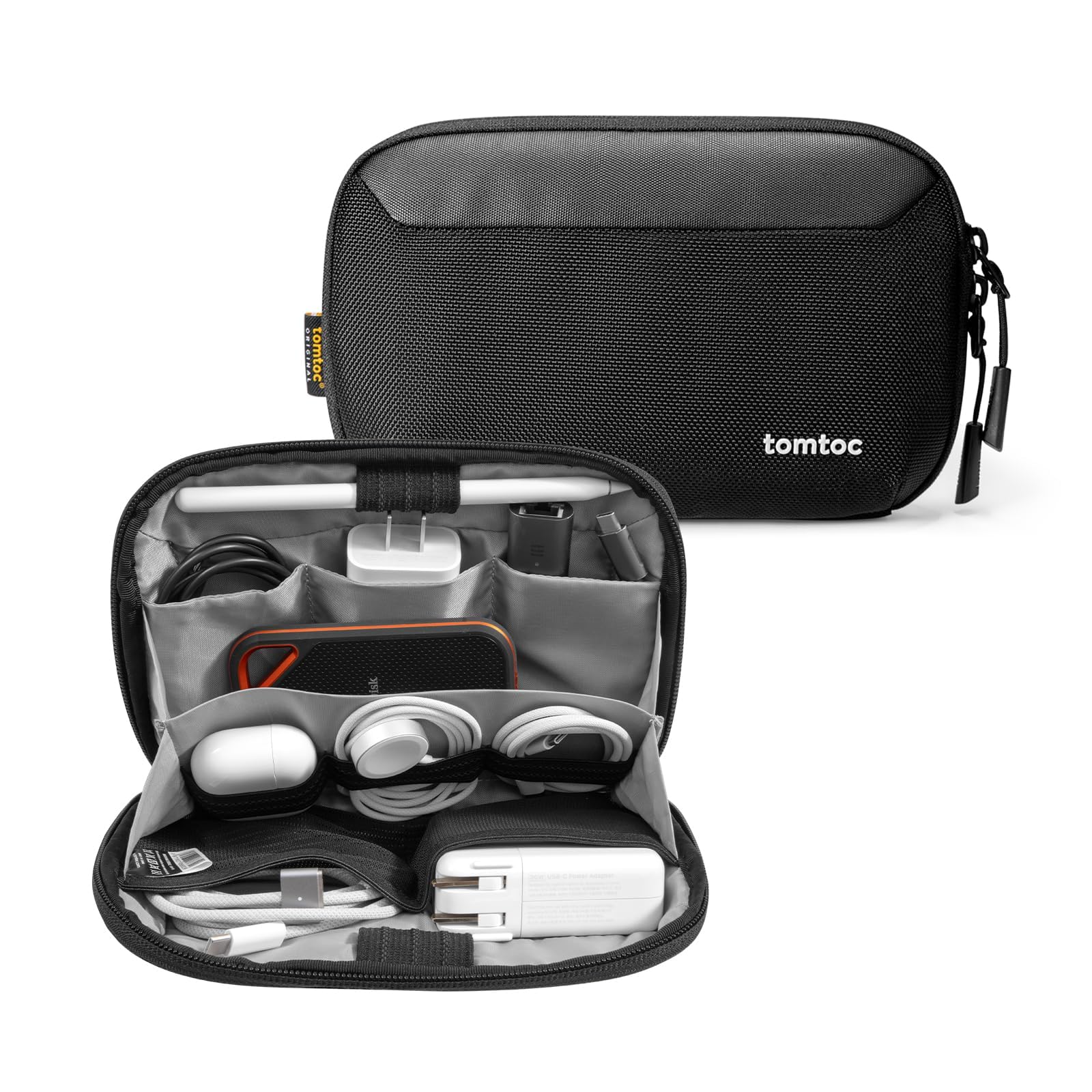 Electronic Accessory Organizer Pouch for Cables Chargers and Small Devices