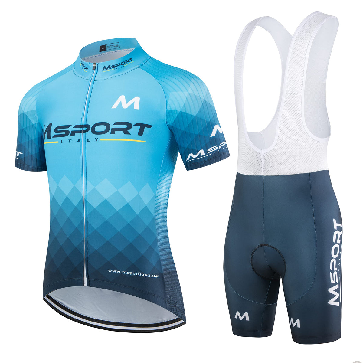 Mens Cycling Jersey and Gel Padded Anti Shock Shorts Set