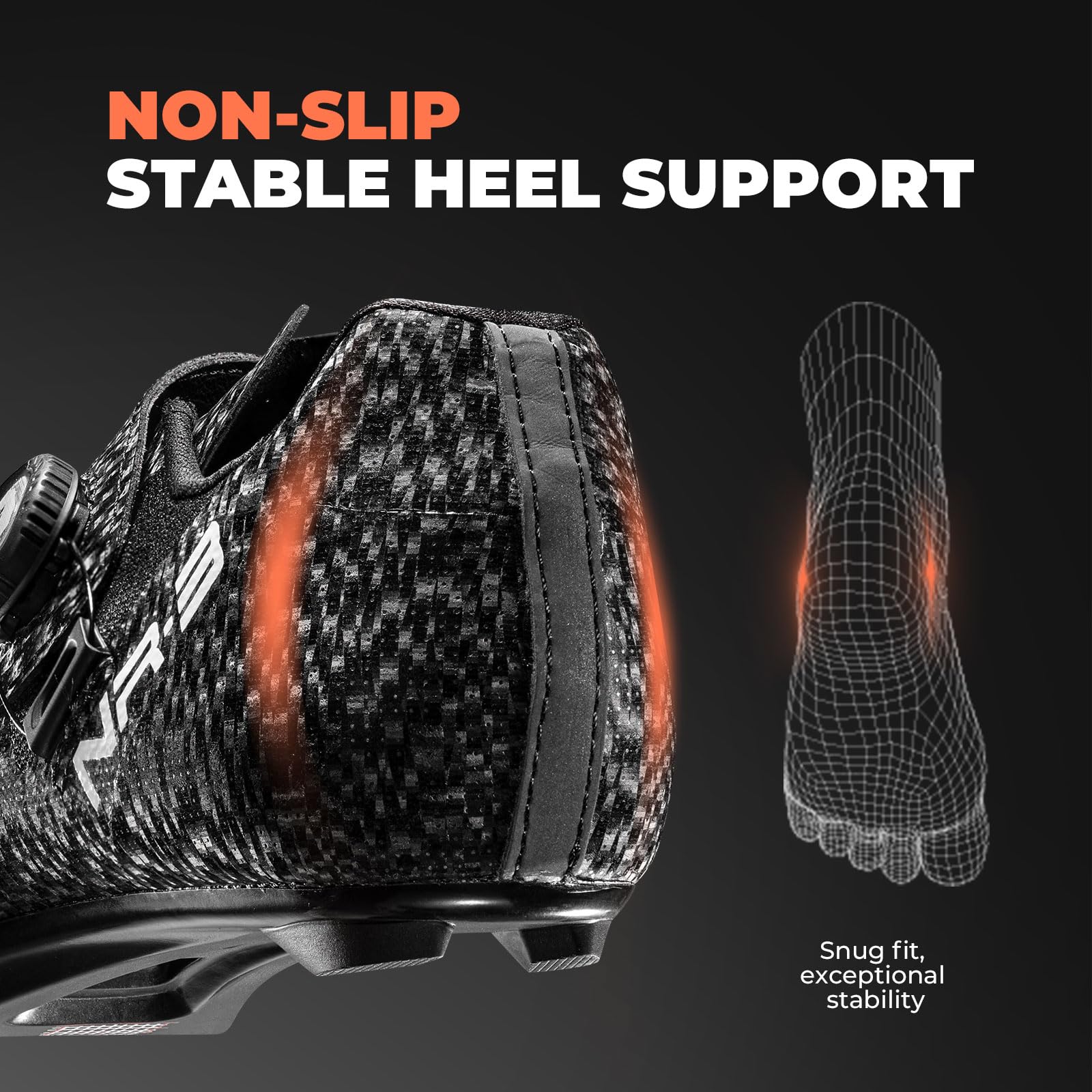 Unisex Breathable Clipless Road Cycling Shoes with Dual Dial Closure