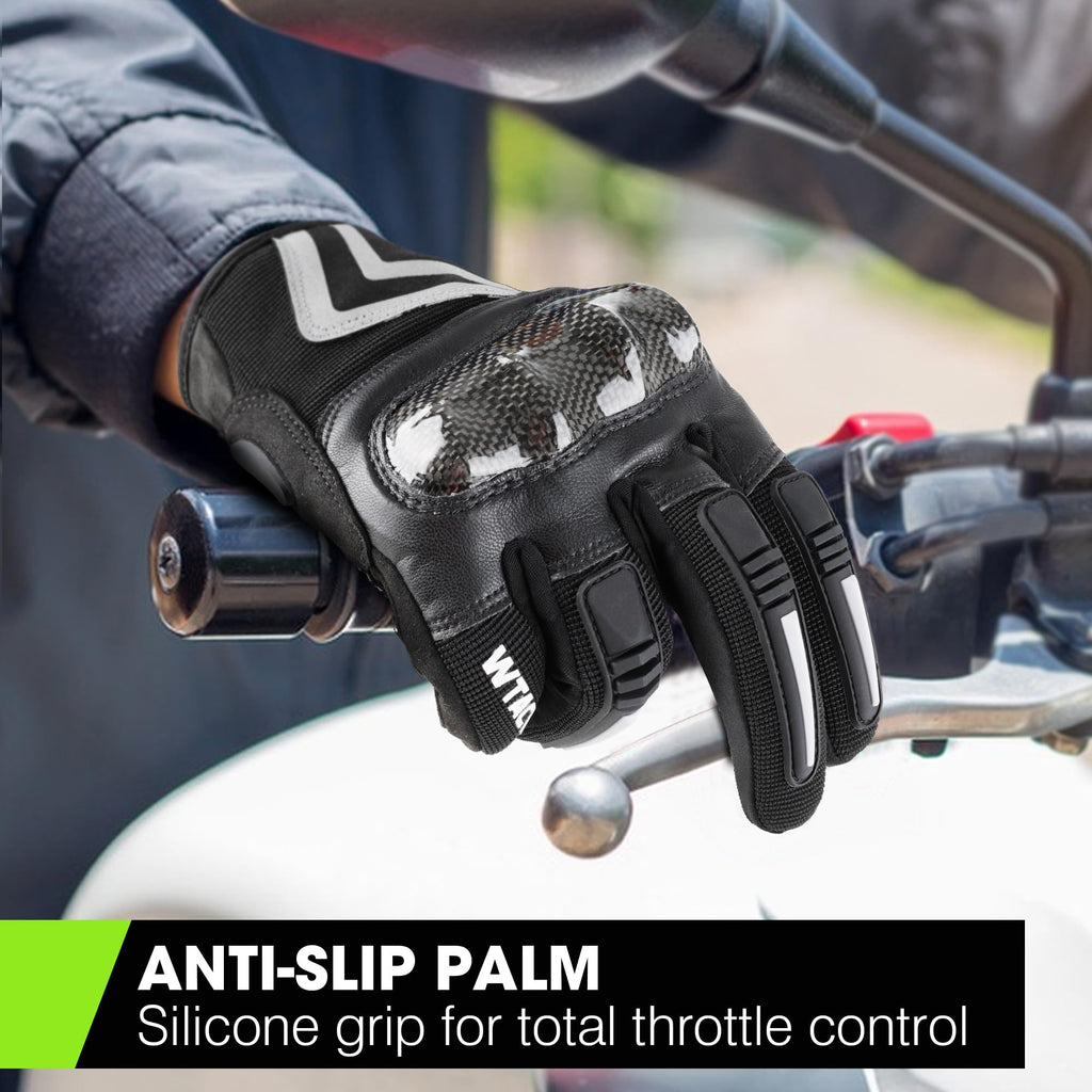 Mens Lightweight Breathable Touchscreen Motorcycle Riding Gloves