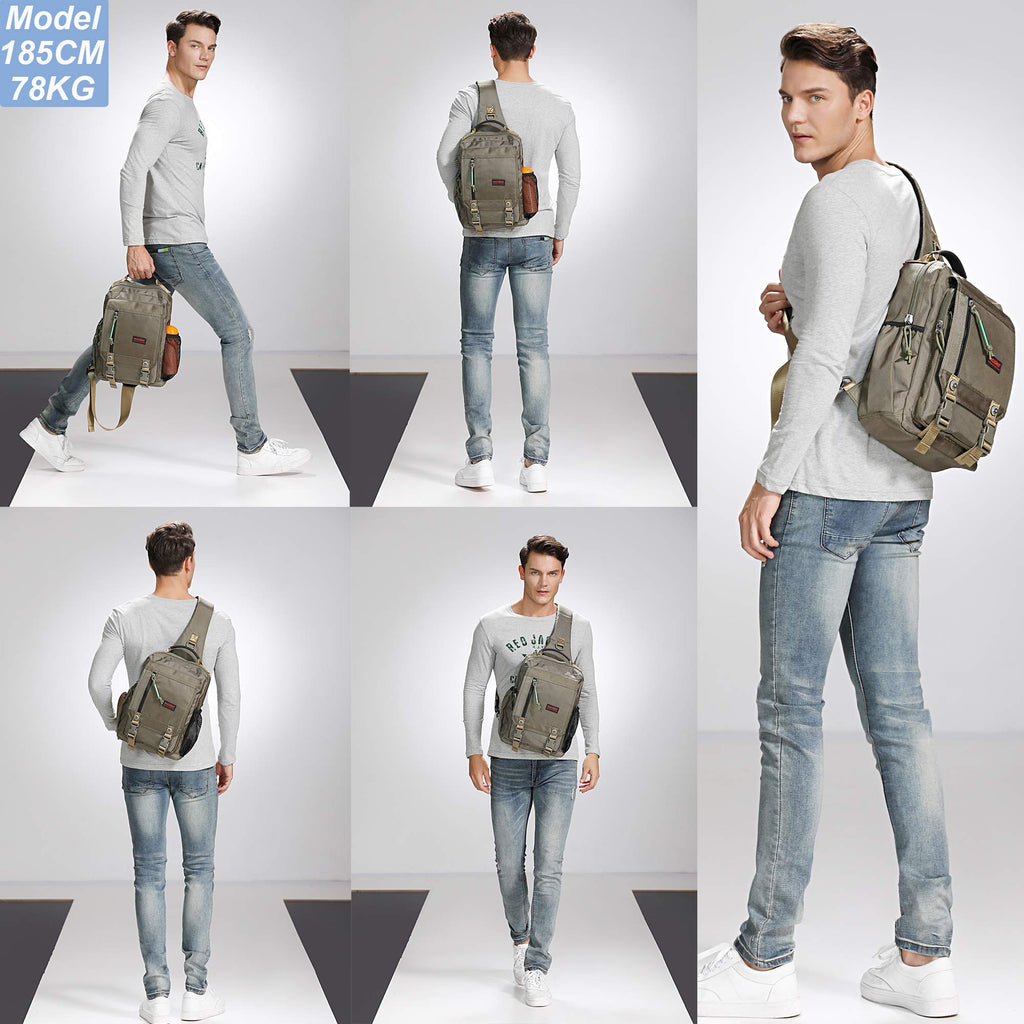 Travel Crossbody Sling Backpack with Laptop Compartment for Men and Women