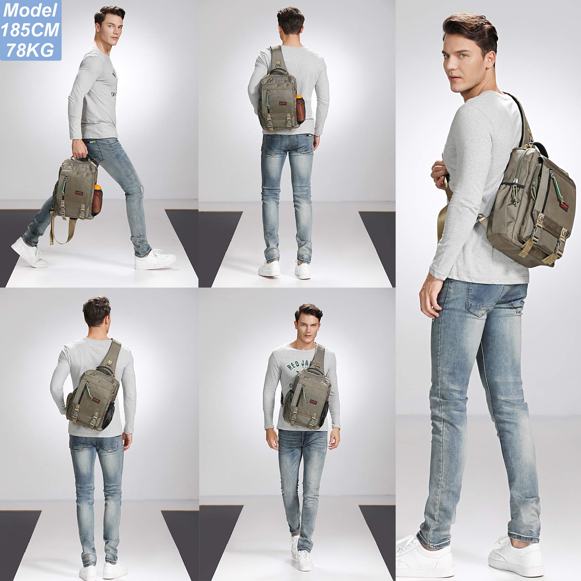 Travel Crossbody Sling Backpack with Laptop Compartment for Men and Women
