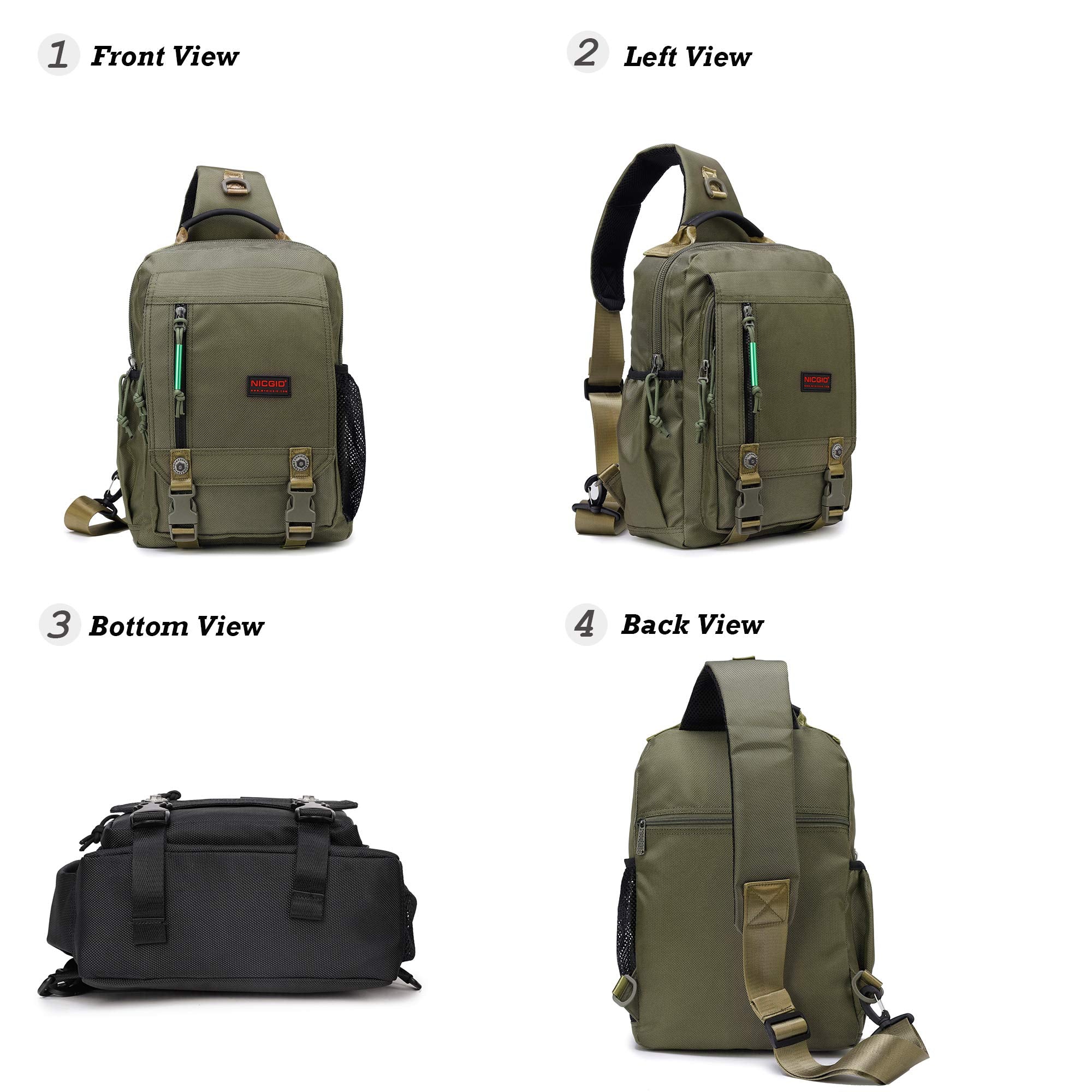 Travel Crossbody Sling Backpack with Laptop Compartment for Men and Women