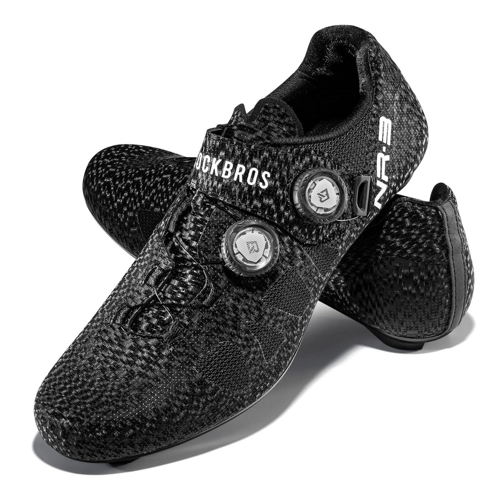 Unisex Breathable Clipless Road Cycling Shoes with Dual Dial Closure