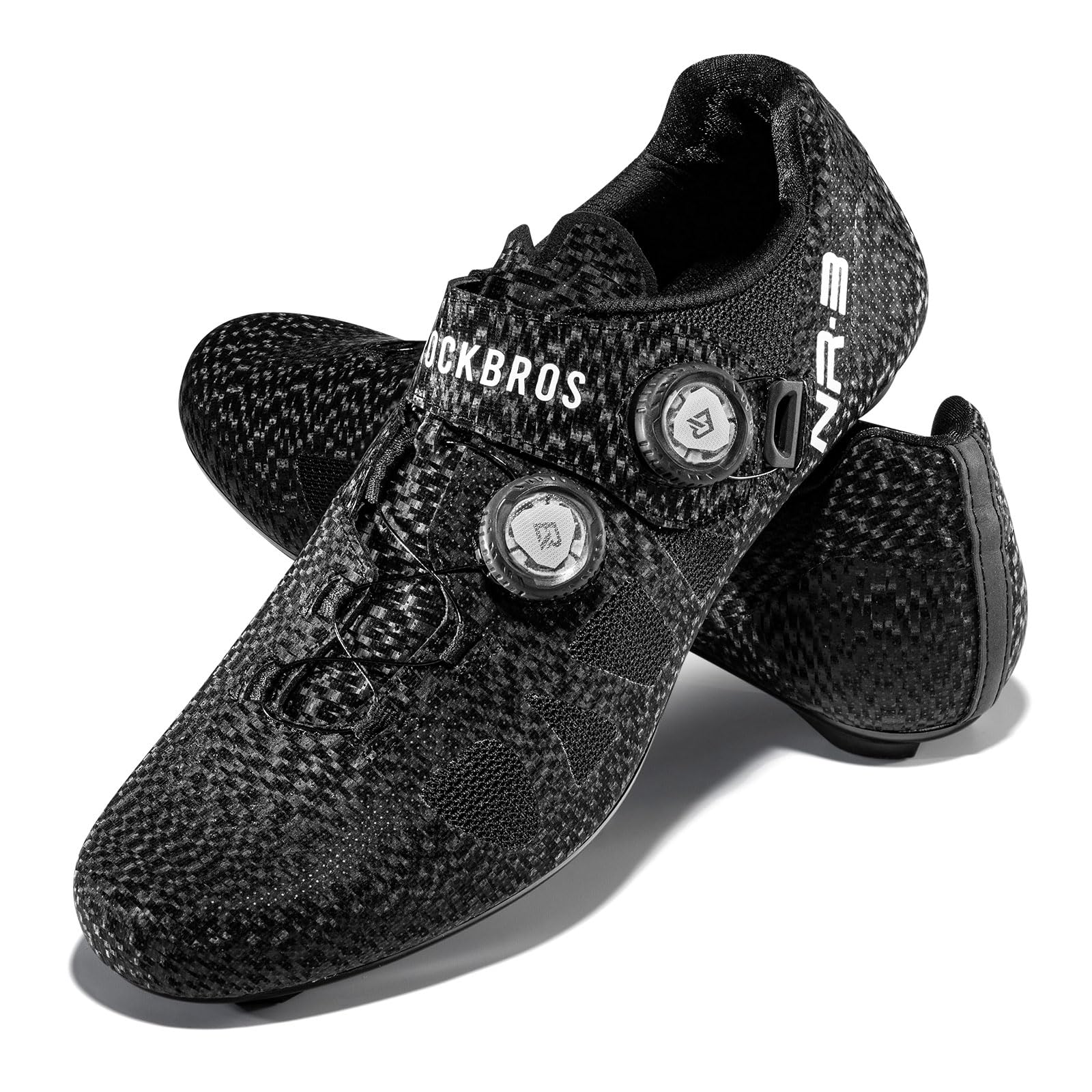 Unisex Breathable Clipless Road Cycling Shoes with Dual Dial Closure