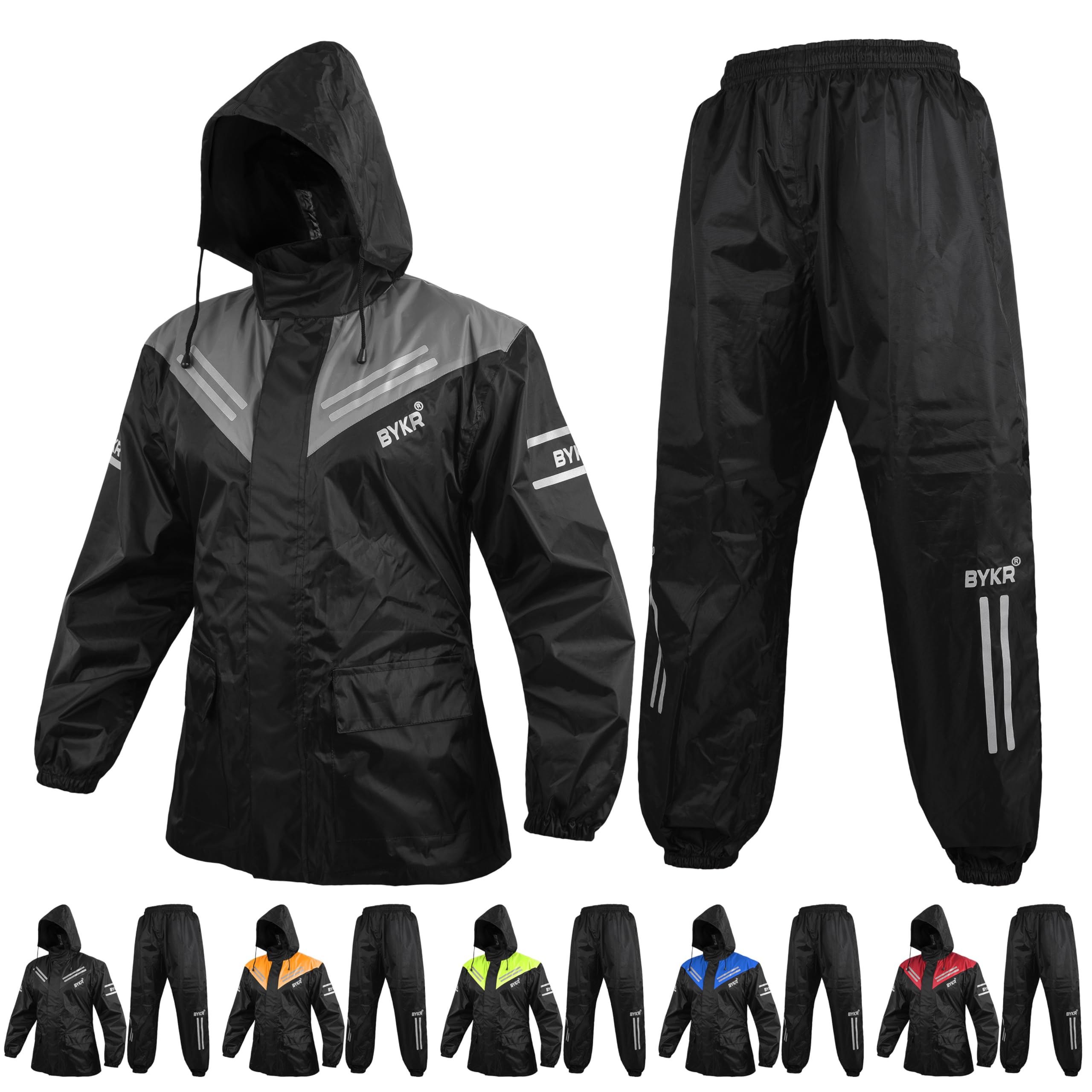 Breathable Waterproof Two Piece Motorcycle Rain Suit for Men and Women
