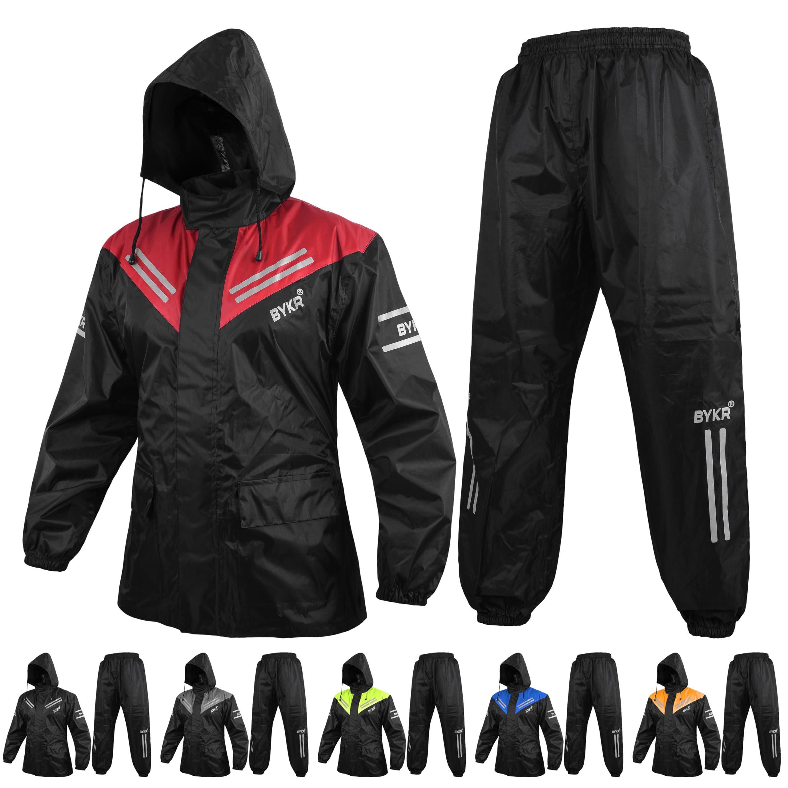 Breathable Waterproof Two Piece Motorcycle Rain Suit for Men and Women