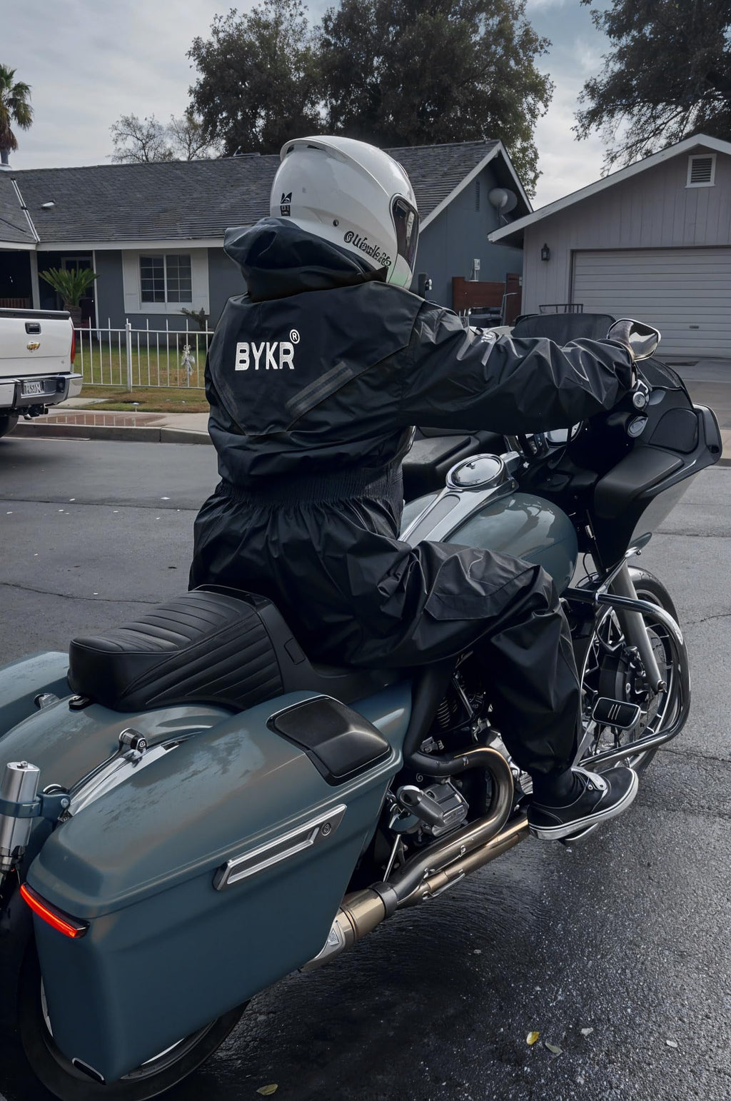 Breathable Waterproof Two Piece Motorcycle Rain Suit for Men and Women