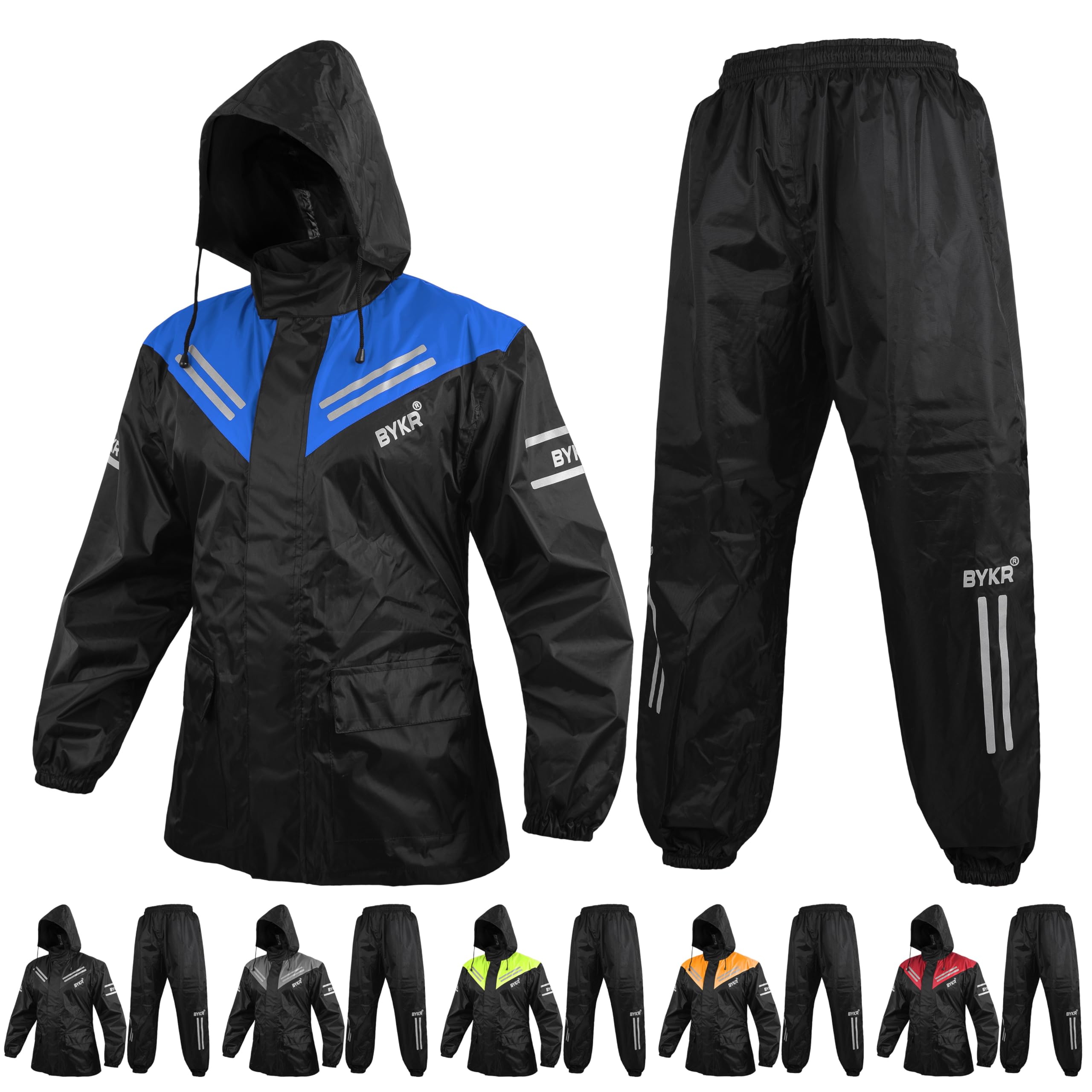 Breathable Waterproof Two Piece Motorcycle Rain Suit for Men and Women