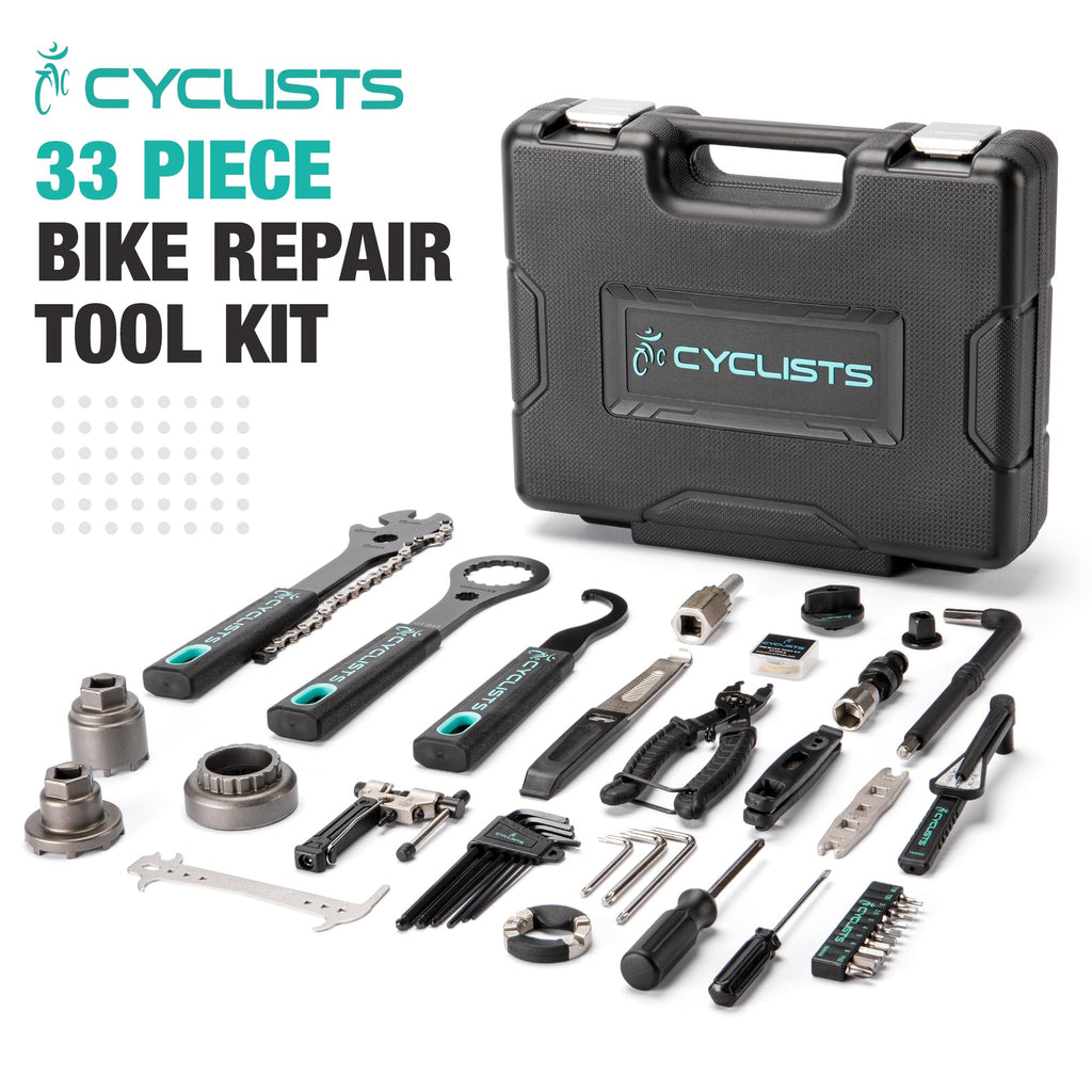 33 Piece E Bike Repair Tool Kit for Road and Mountain Bikes