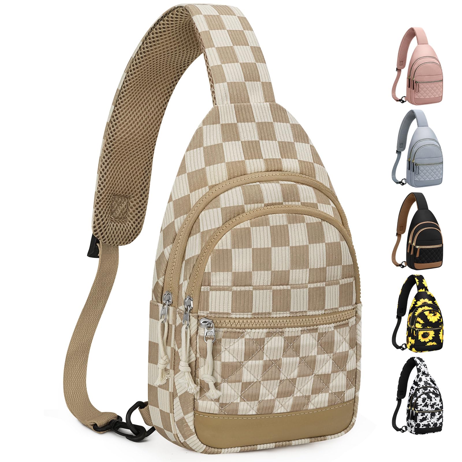 Waterproof Convertible Sling Crossbody Fanny Pack for Women and Men Travel