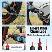 Bike Chain Cleaning Kit with Degreaser Scrubber Brush Lube and Gear Floss