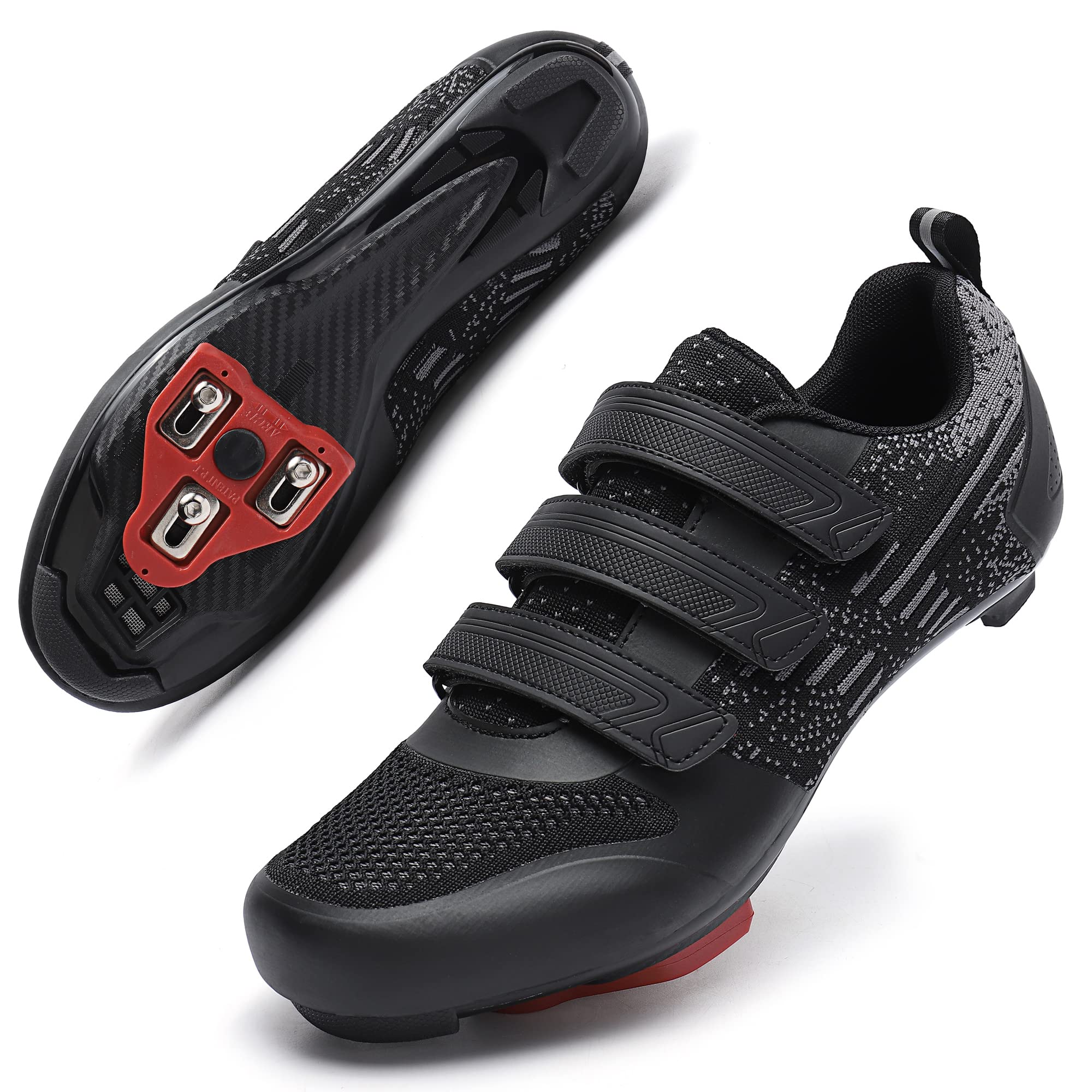 Unisex Clipless Cycling Shoes with Delta Cleats for Indoor Outdoor Riding