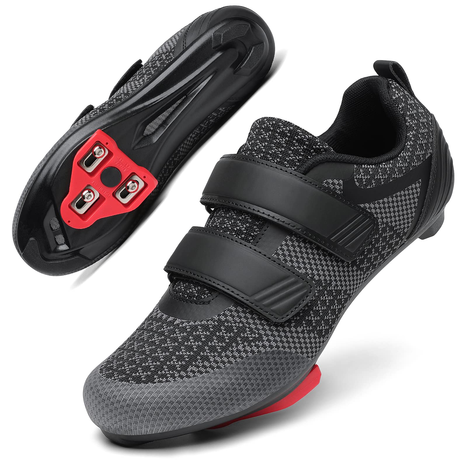 Unisex Clipless Cycling Shoes with Delta Cleats for Indoor Outdoor Riding