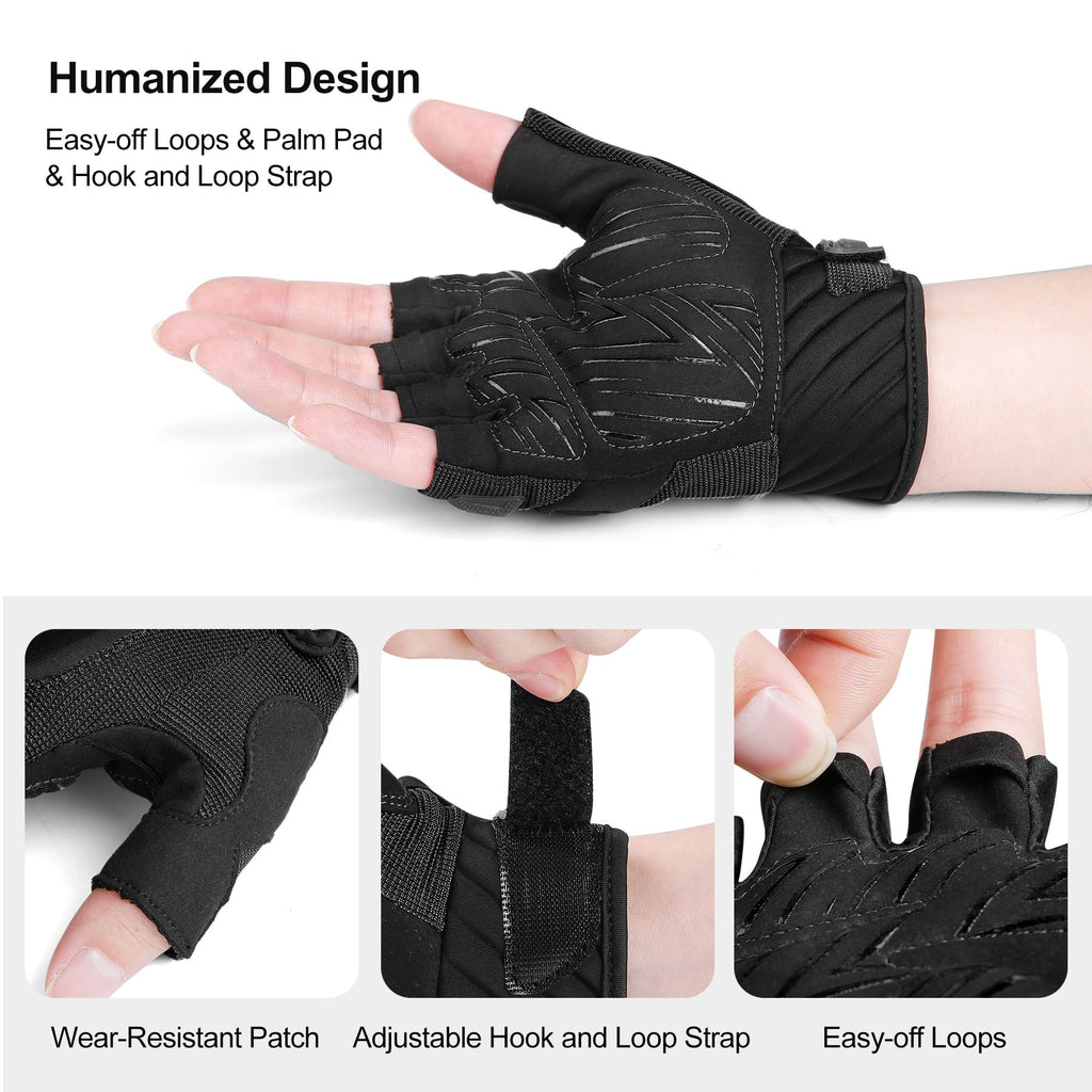 Breathable Fingerless Cycling Gloves for Road and Mountain Biking