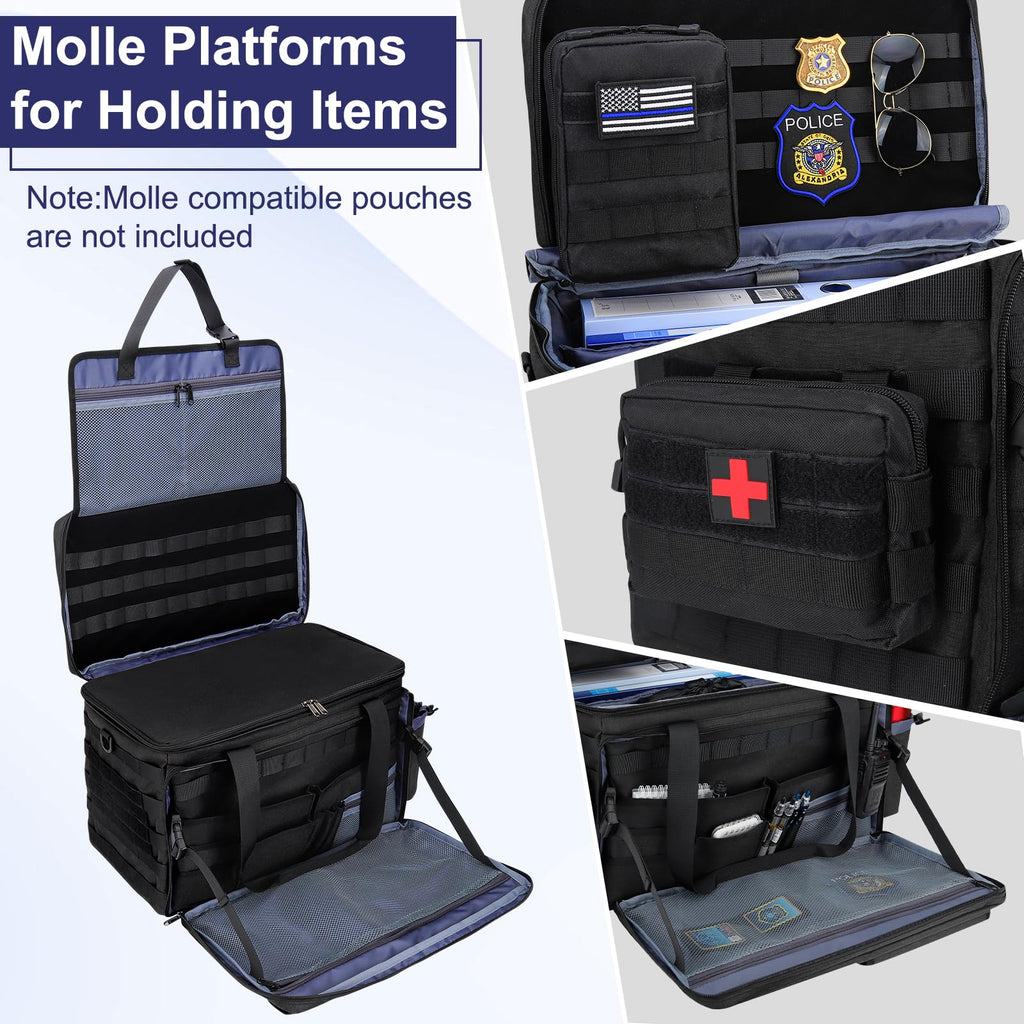 Law Enforcement Patrol Bag and Front Seat Organizer for Police Gear