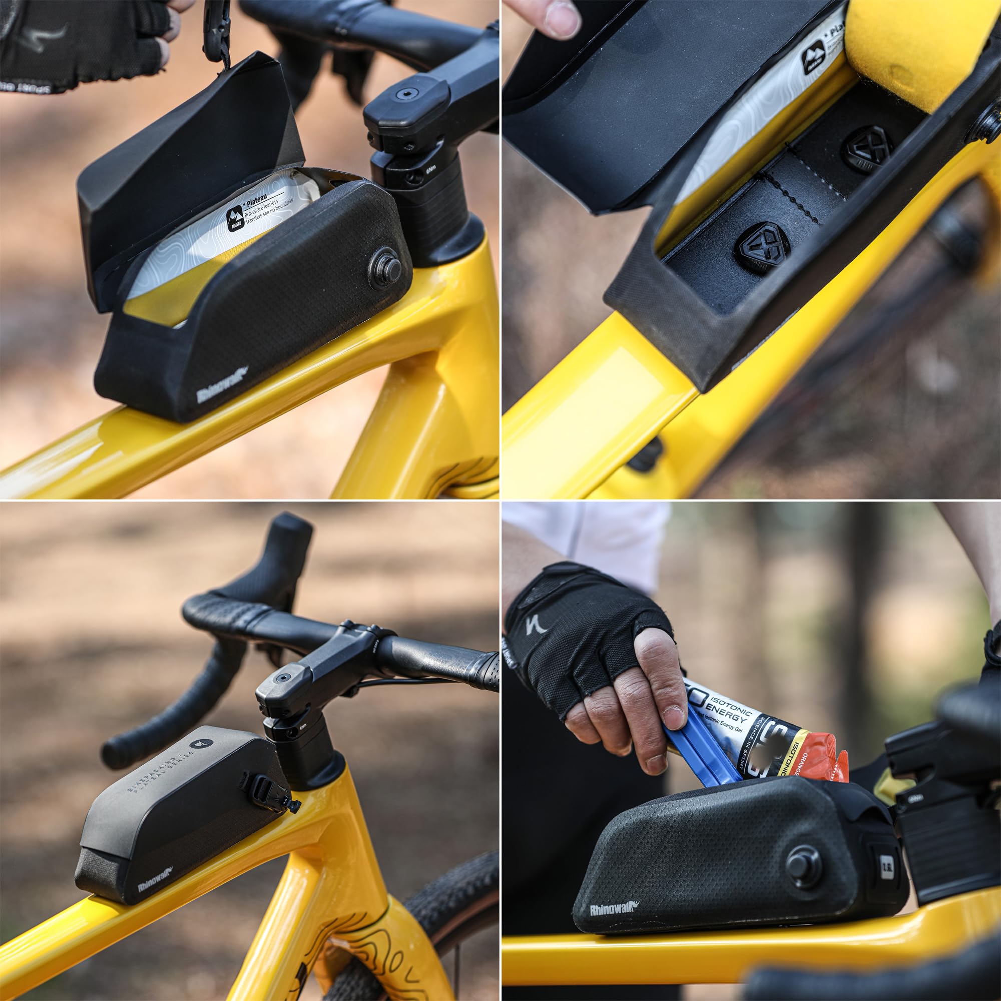 Waterproof Top Tube and Triangle Frame Bags for Road Gravel Mountain Bikes