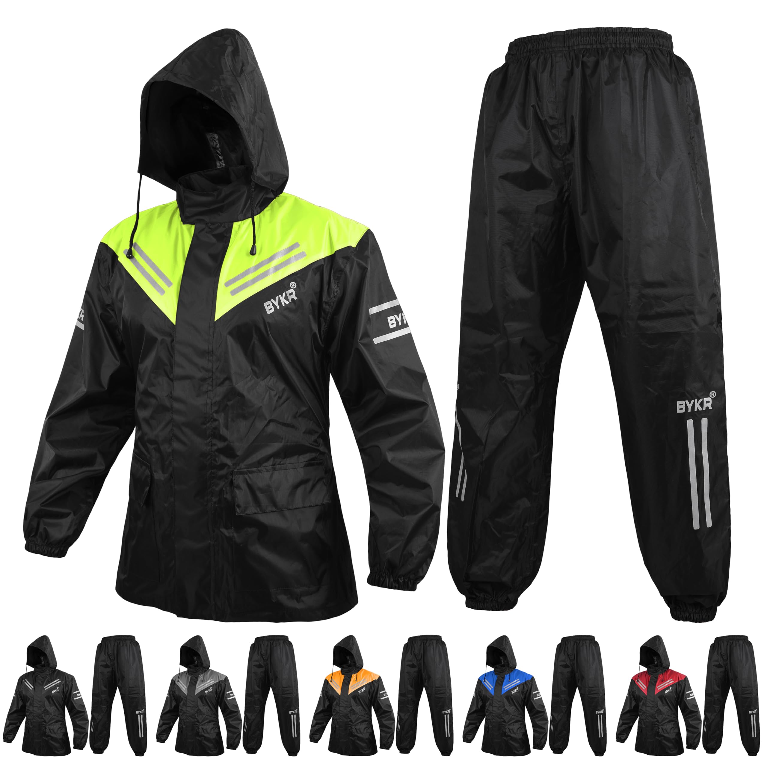 Breathable Waterproof Two Piece Motorcycle Rain Suit for Men and Women
