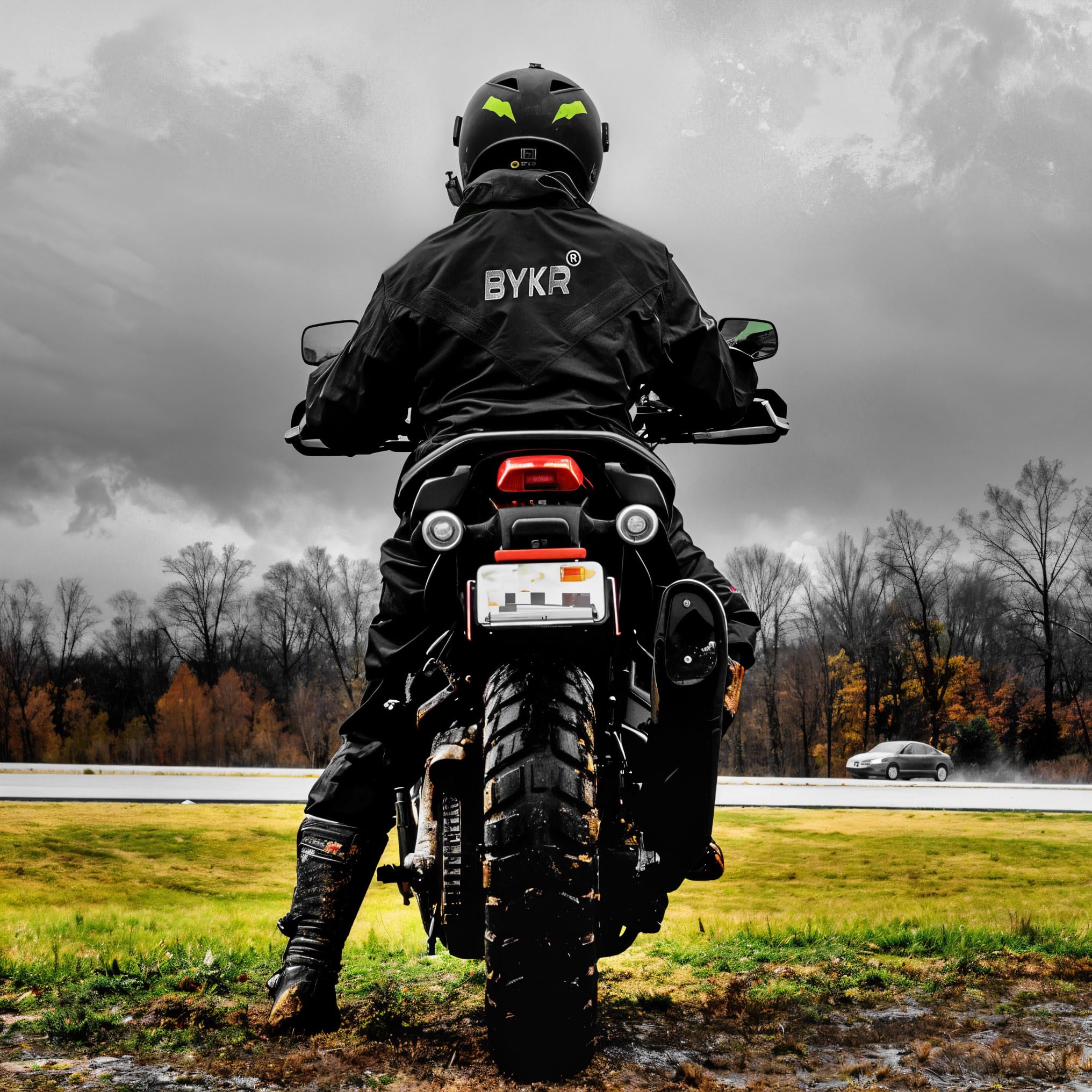 Breathable Waterproof Two Piece Motorcycle Rain Suit for Men and Women