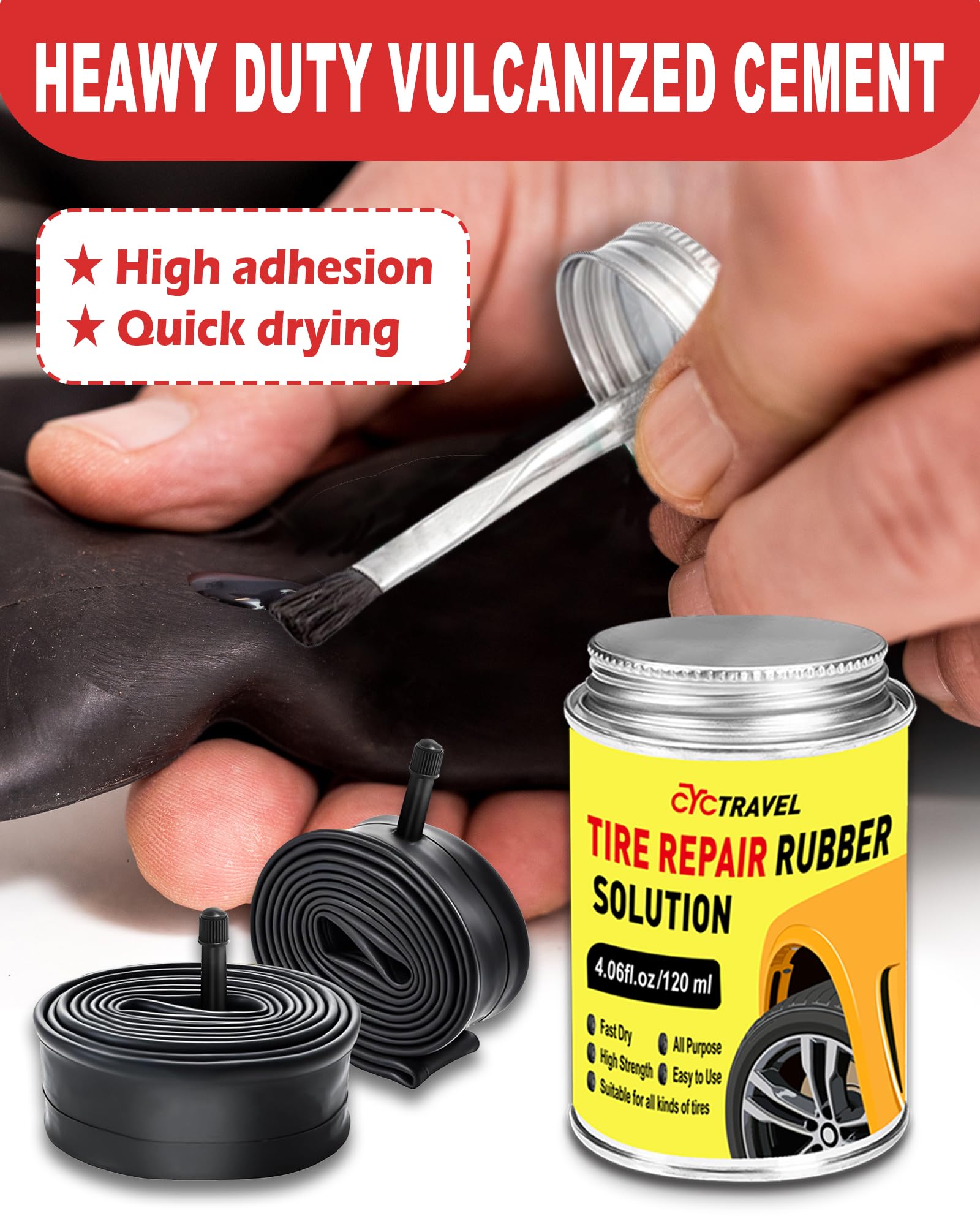 Bike Inner Tube Puncture Repair Kit with 20 Vulcanizing Patches