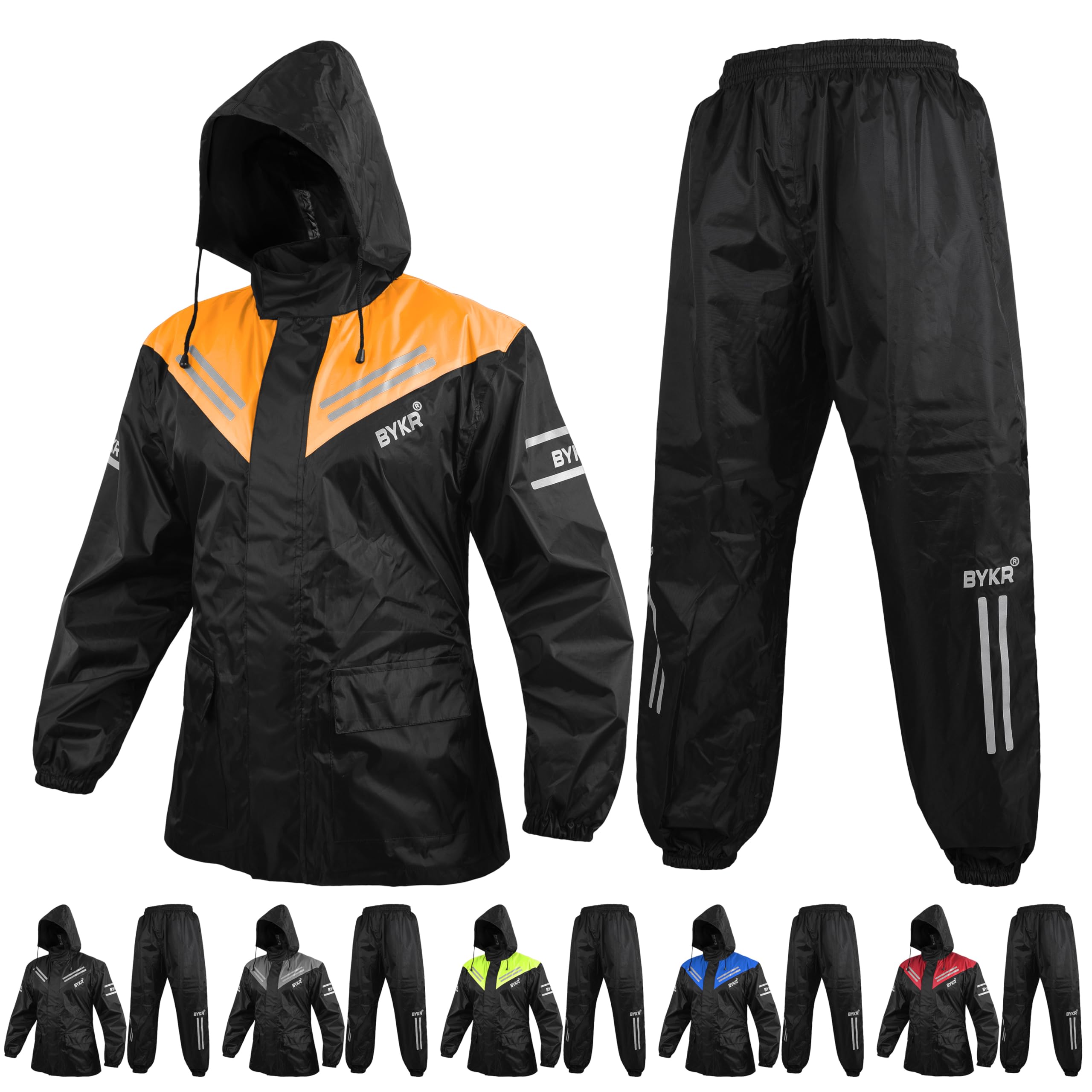 Breathable Waterproof Two Piece Motorcycle Rain Suit for Men and Women