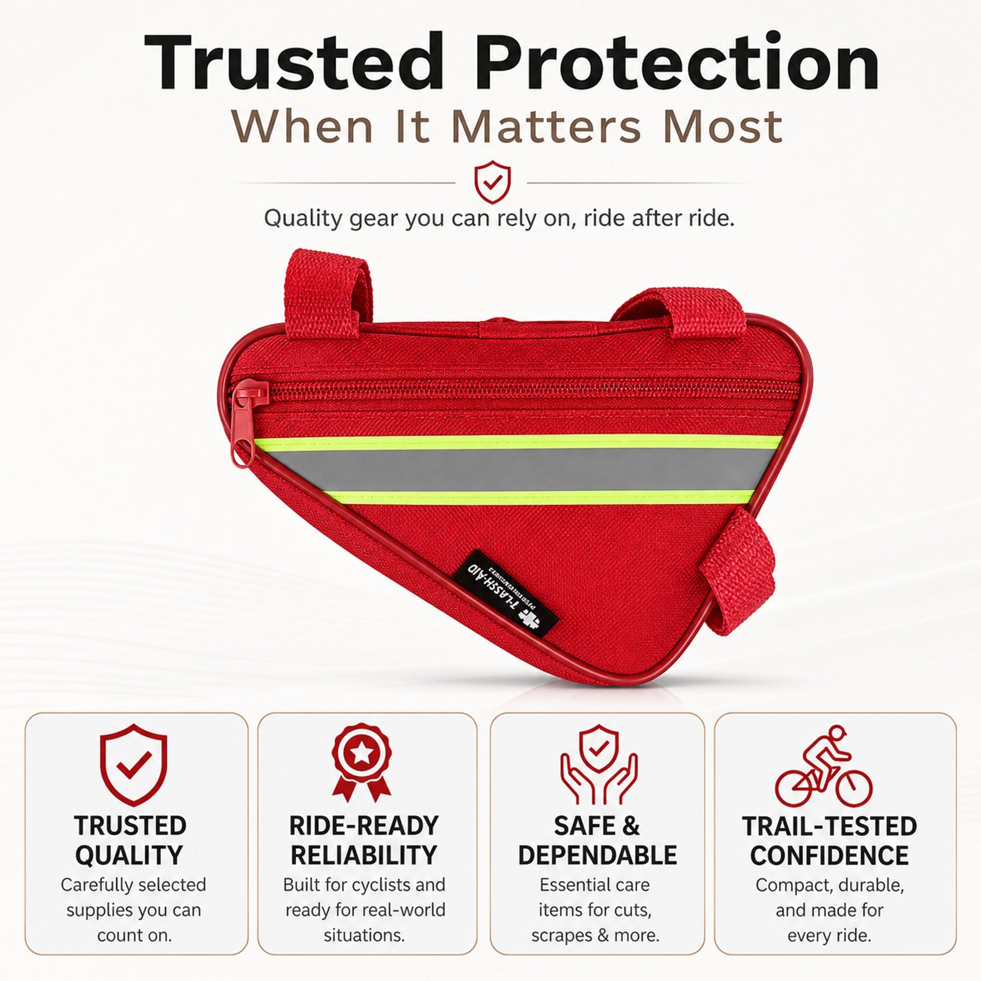 Compact Cycling First Aid Kit for Road Rash Cuts and Blister Care