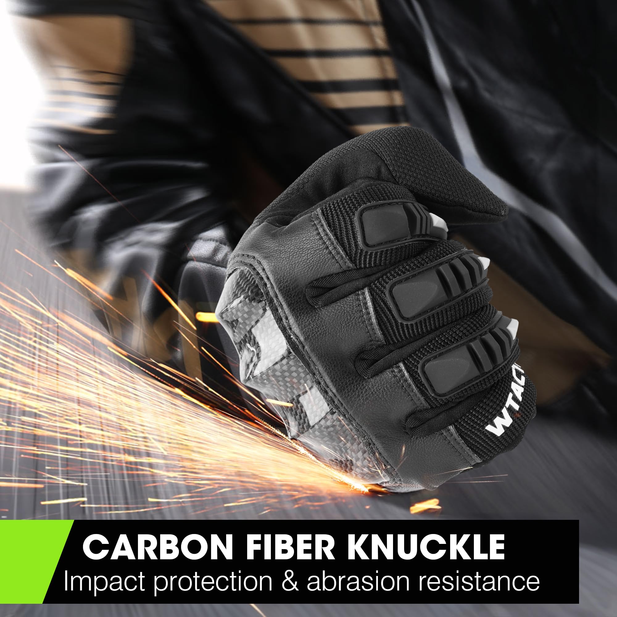 Mens Lightweight Breathable Touchscreen Motorcycle Riding Gloves