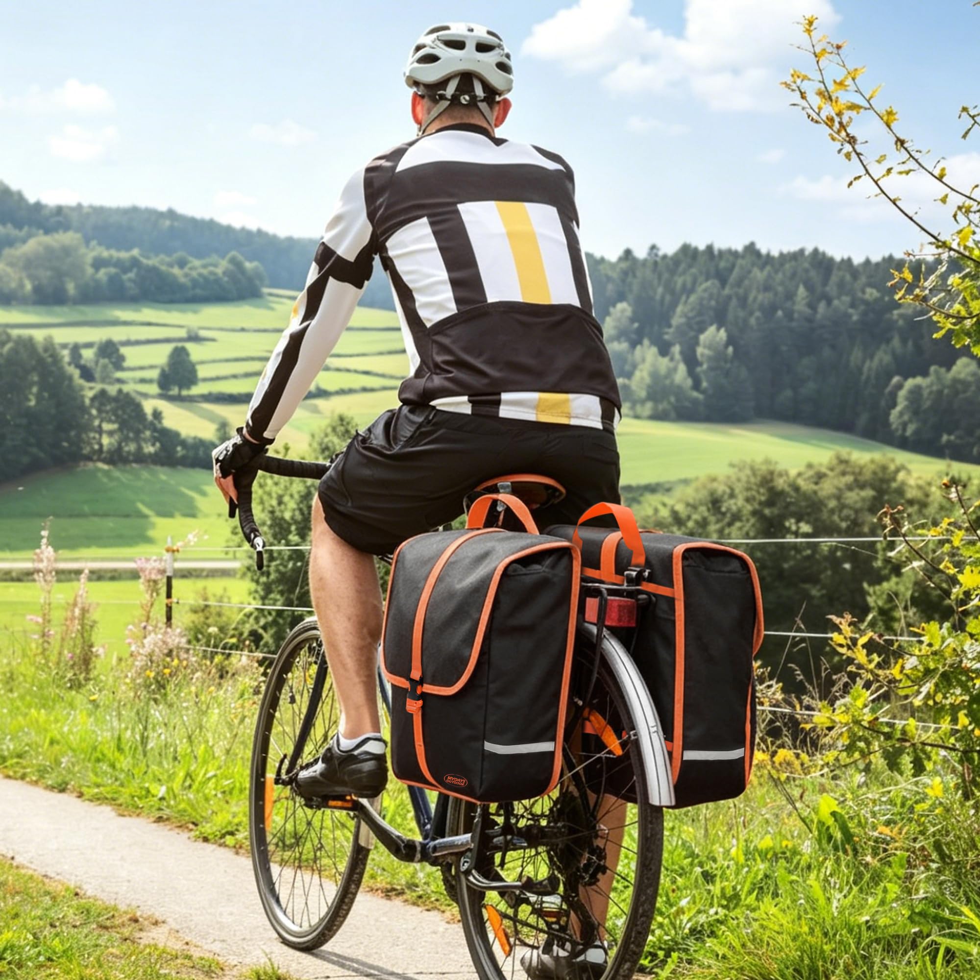 Waterproof 20L Bike Pannier Bags for Rear Rack Commuting and Travel