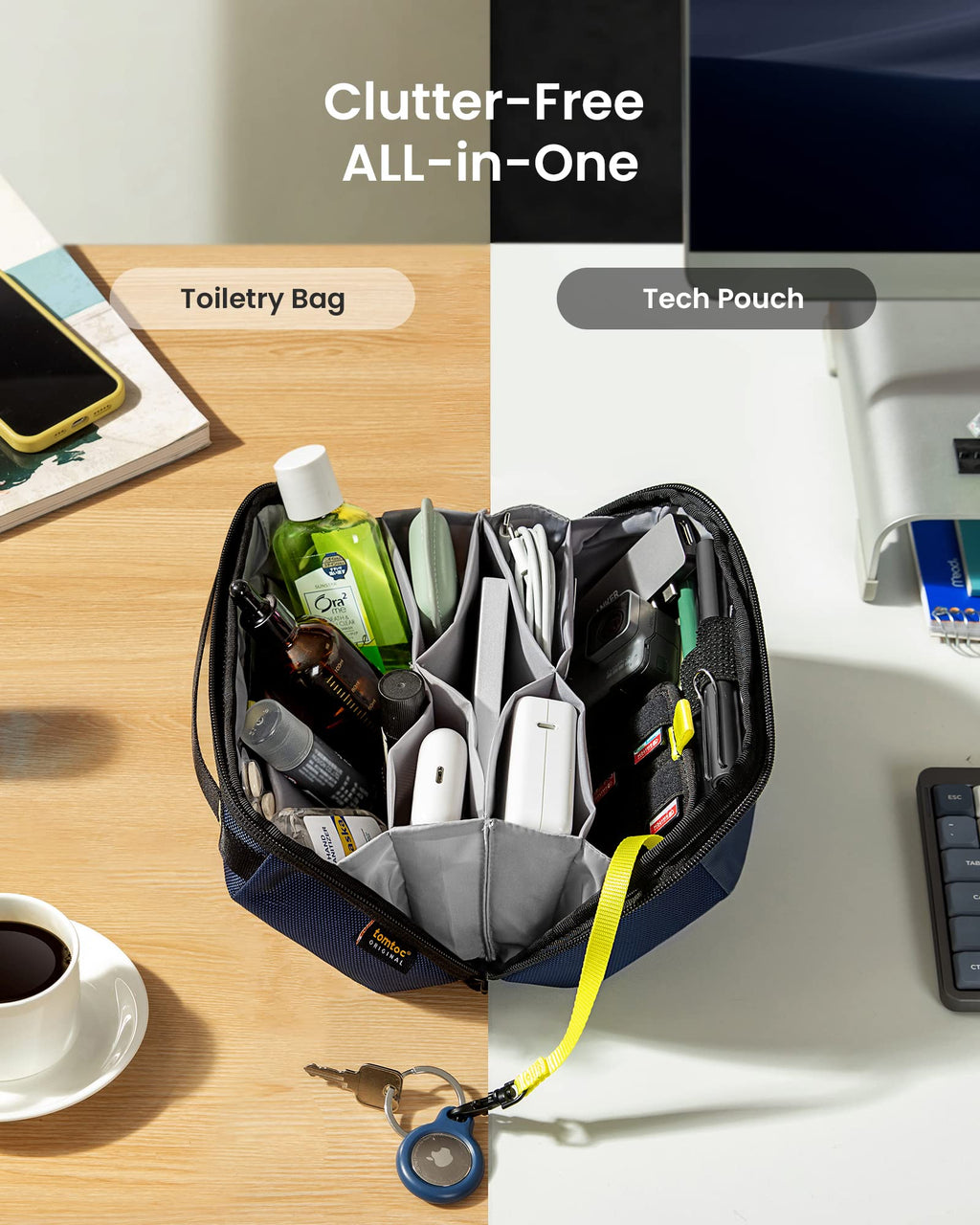 Electronic Accessory Organizer Pouch for Cables Chargers and Small Devices