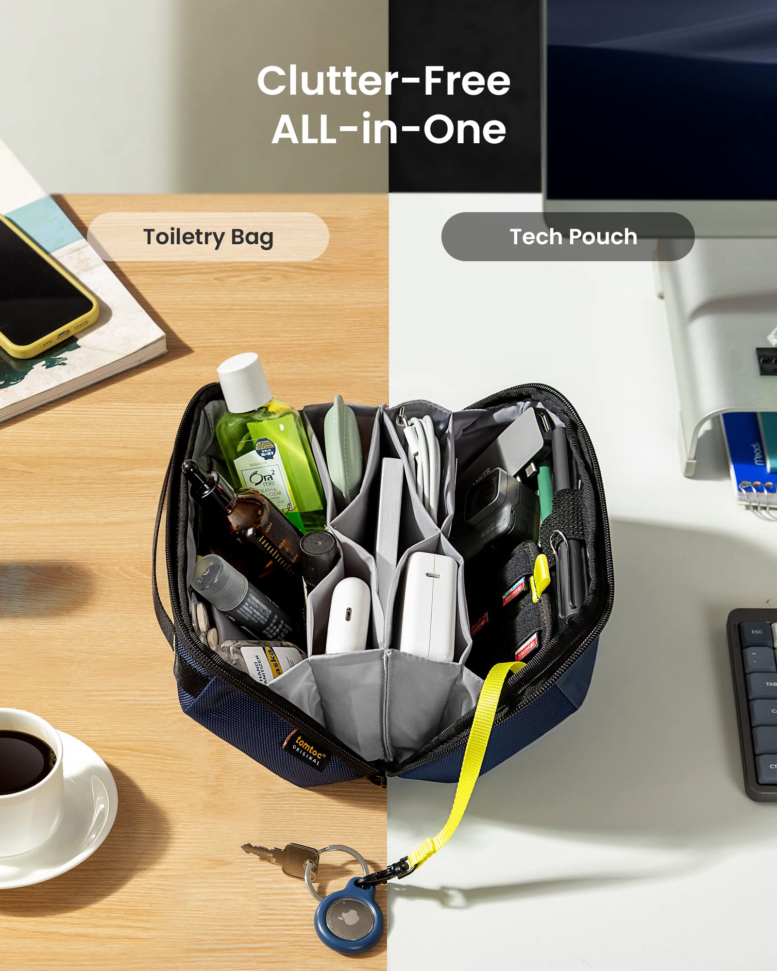 Electronic Accessory Organizer Pouch for Cables Chargers and Small Devices