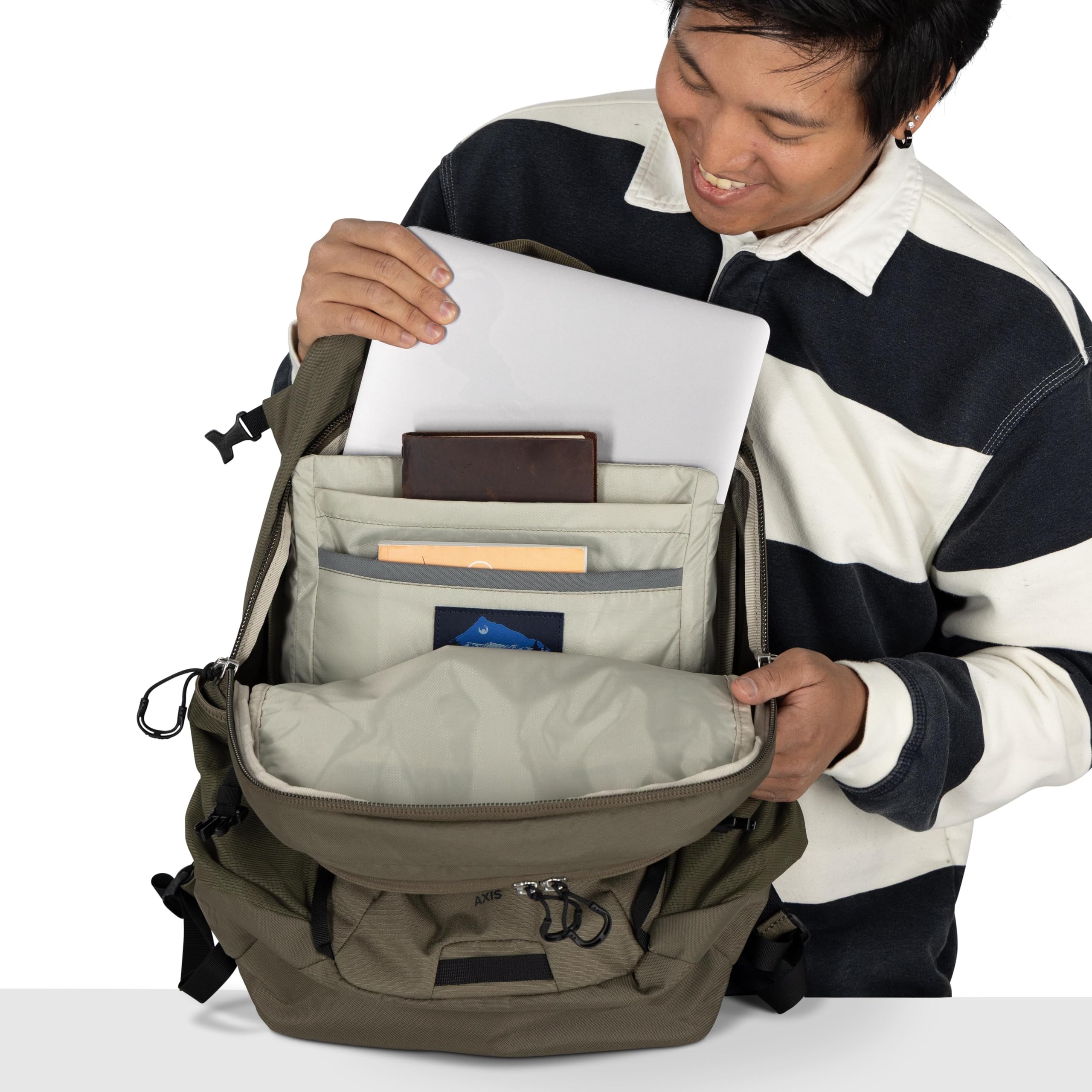 Everyday Laptop Backpack with Bottle Pockets and Compression Straps