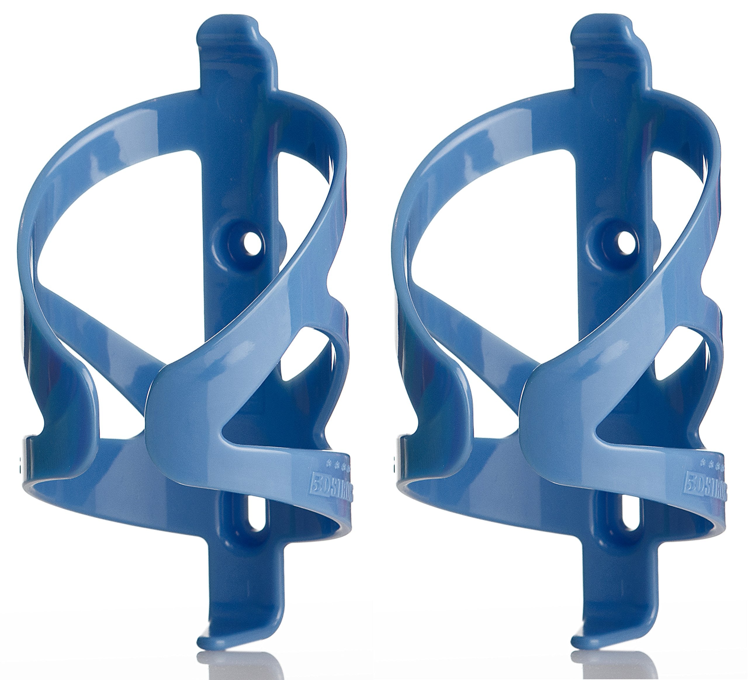 Two Pack Bike Water Bottle and Cage Set with 22oz Squeeze Bottles