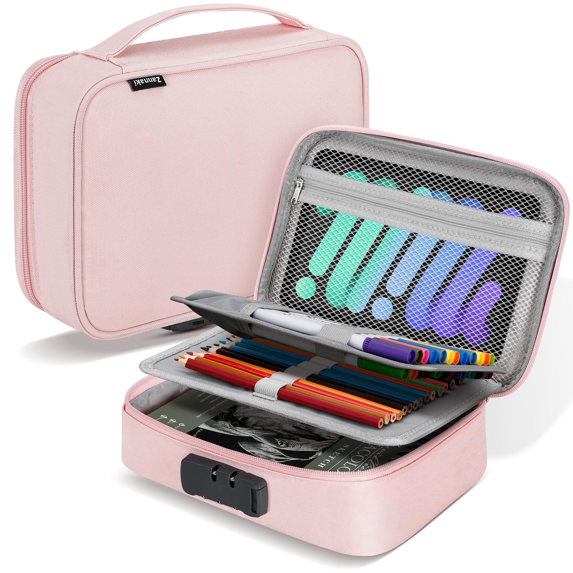 Large Capacity Pencil Case Organizer for Pens Pencils and Accessories