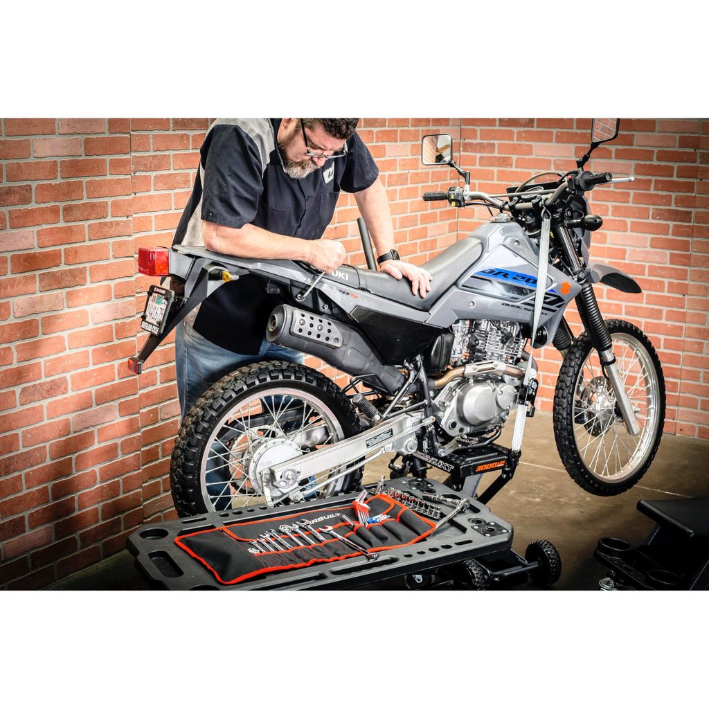 100 Piece Motorcycle Tool Kit with Roll Pouch for Roadside Travel