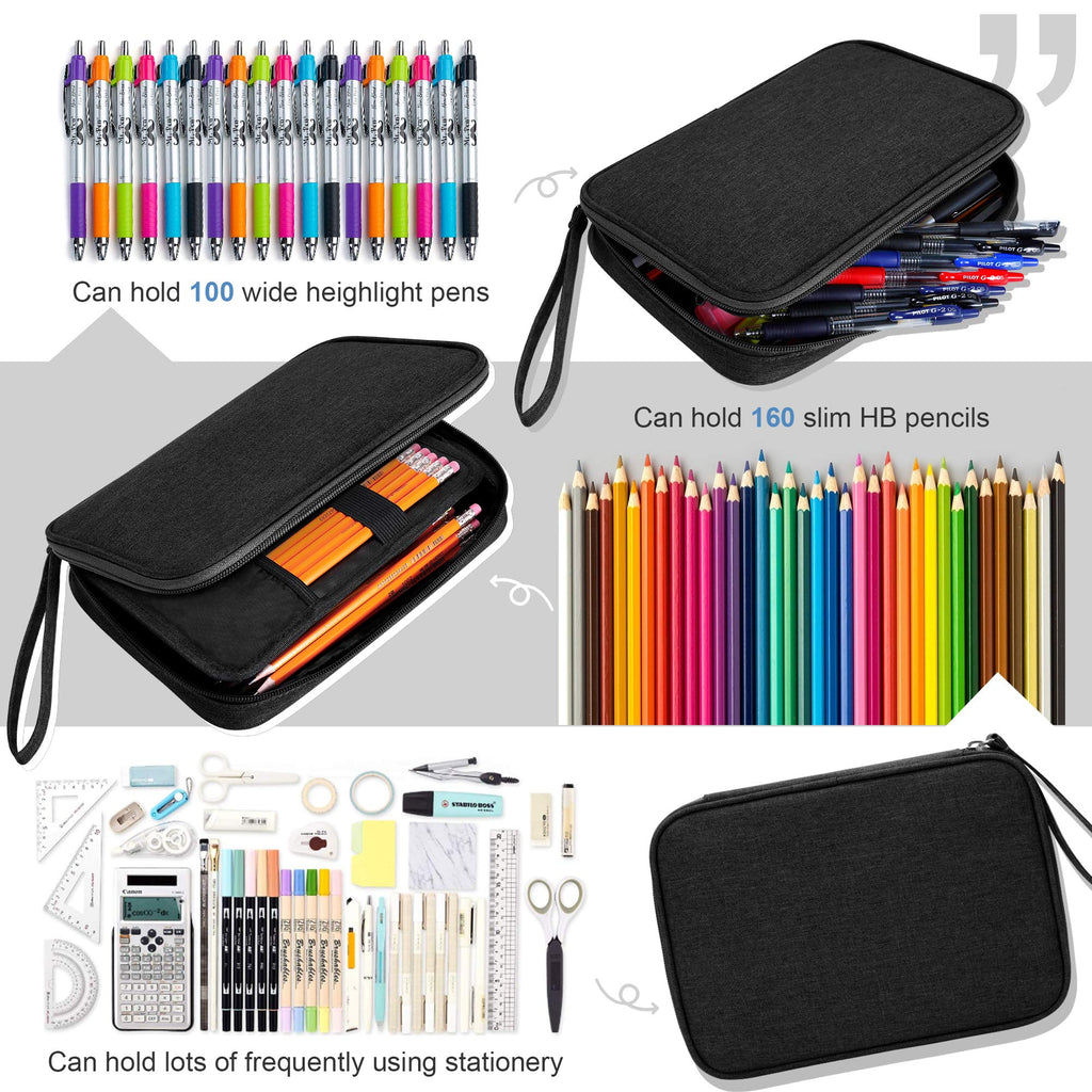 Large Capacity Pencil Case and Art Supply Organizer for School and Office