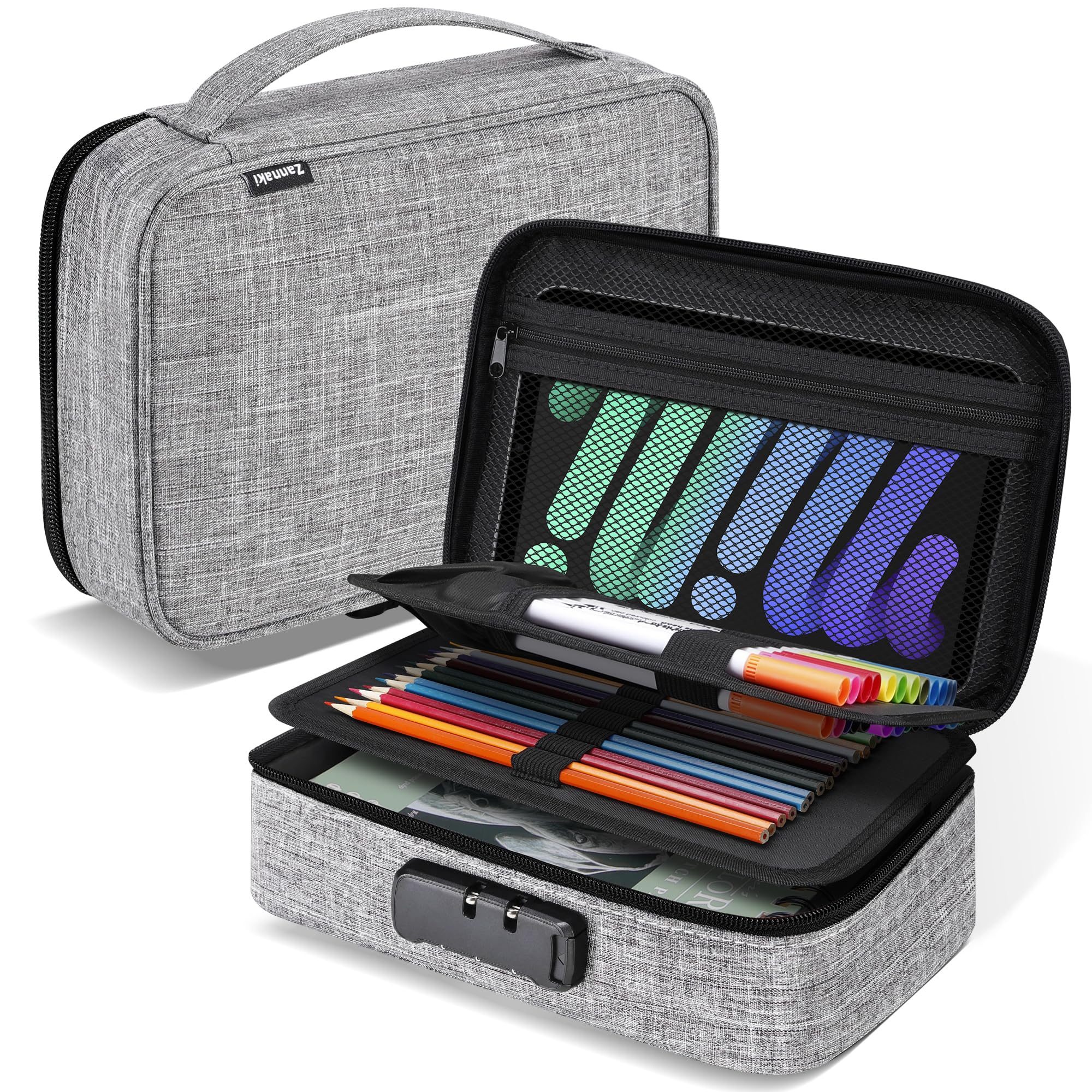Large Capacity Pencil Case Organizer for Pens Pencils and Accessories
