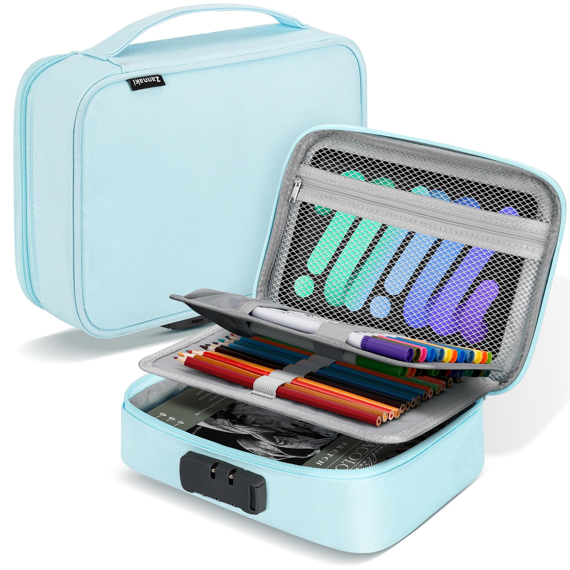 Large Capacity Pencil Case Organizer for Pens Pencils and Accessories